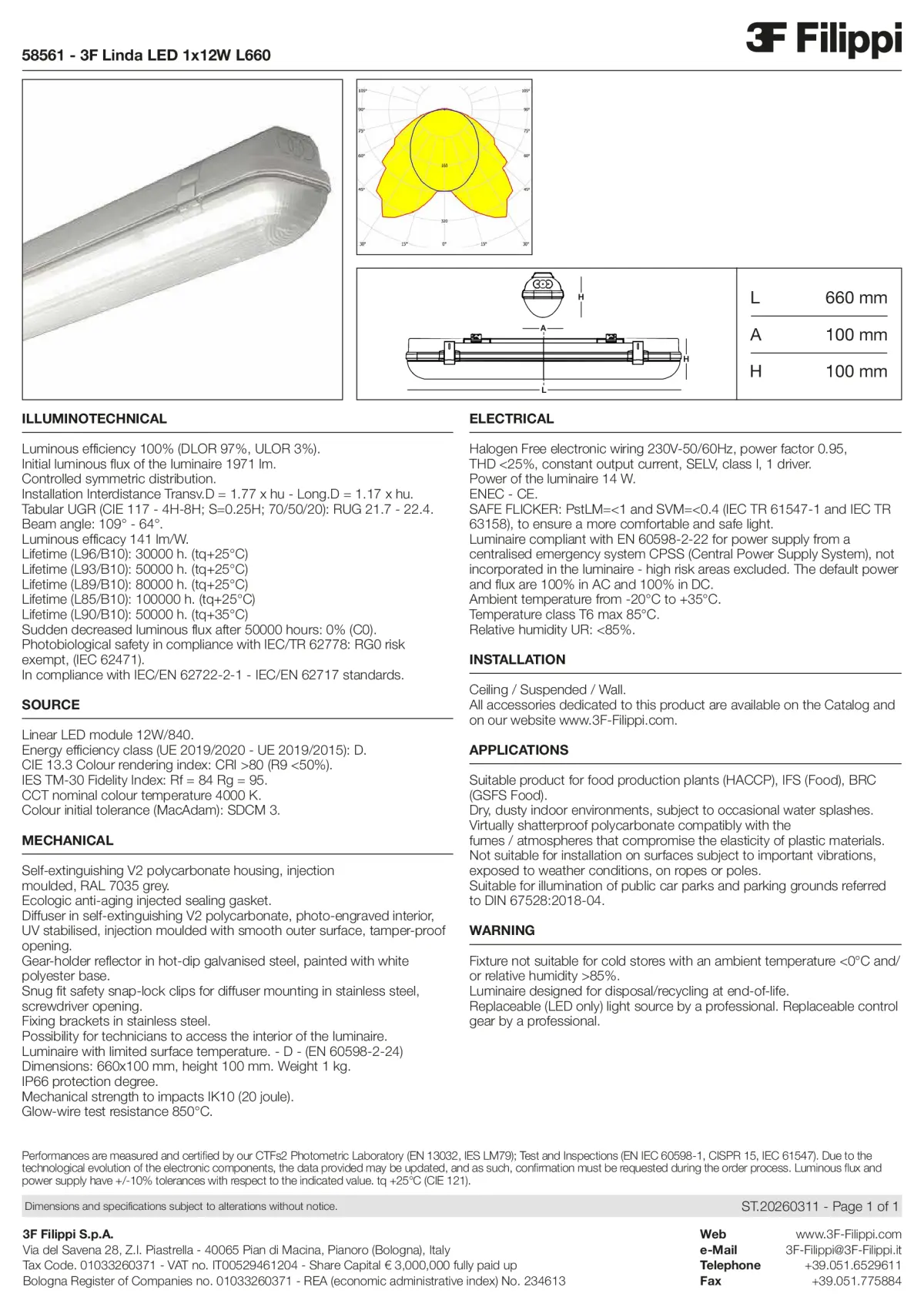 58561 - 3F Linda LED 1x12W L660 - Datasheet - en