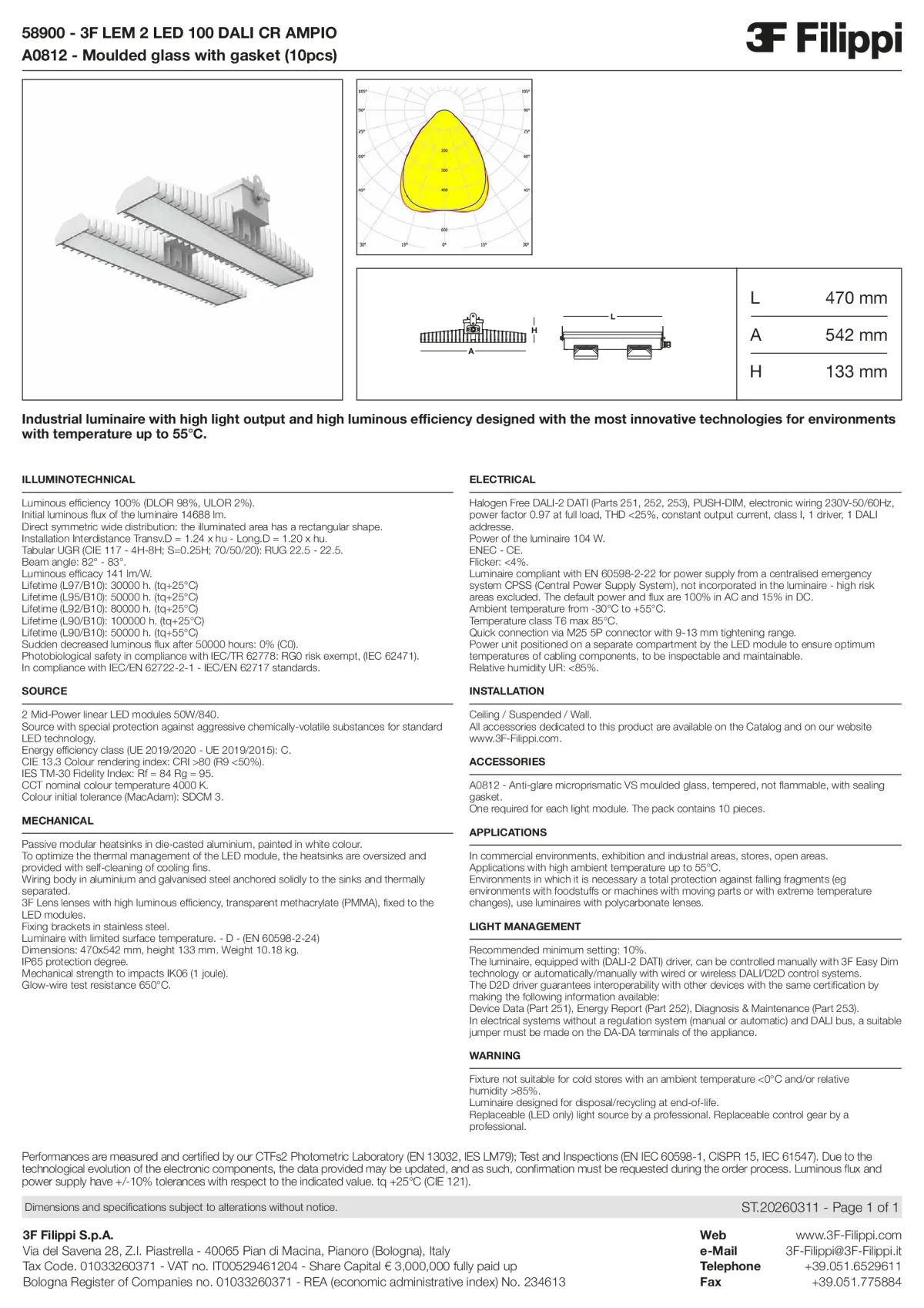 58900+A0812 - 3F LEM 2 LED 100 DALI CR AMPIO + VS - Datasheet - en