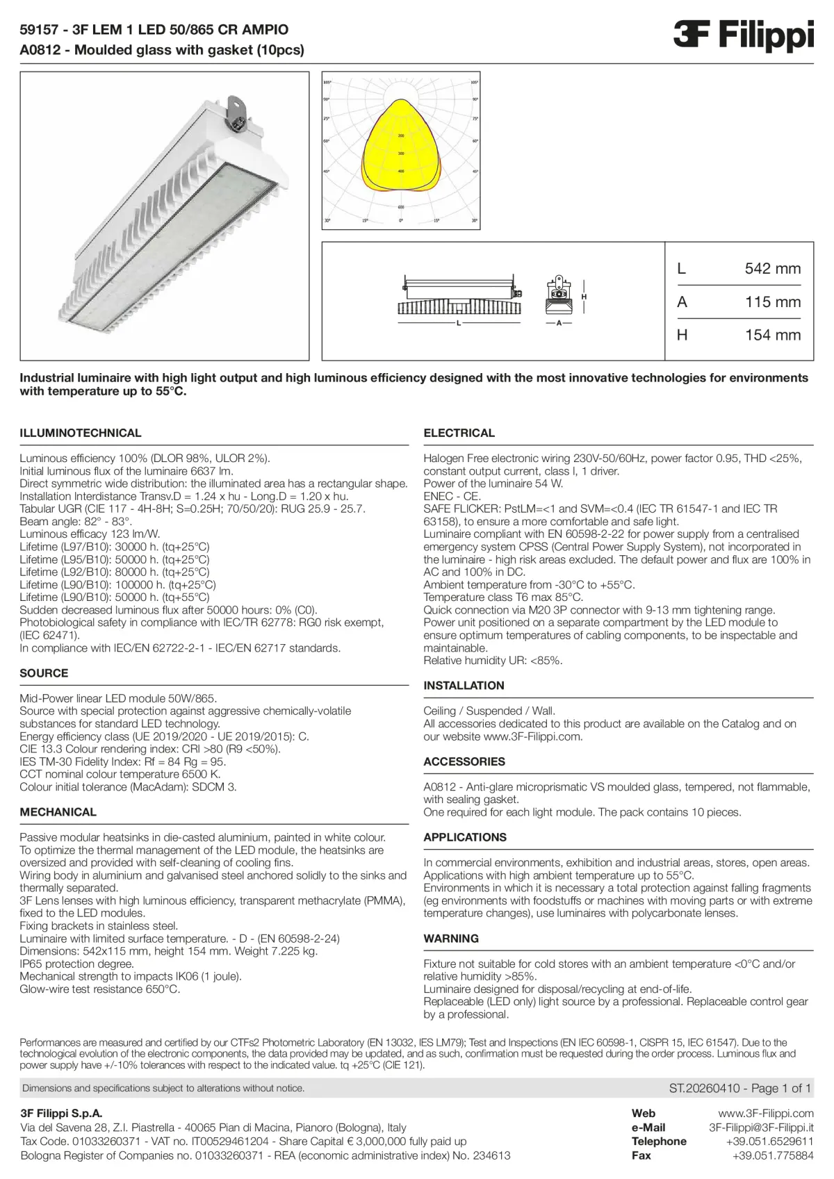 59157+A0812 - 3F LEM 1 LED 50-865 CR AMPIO + VS - Datasheet - en