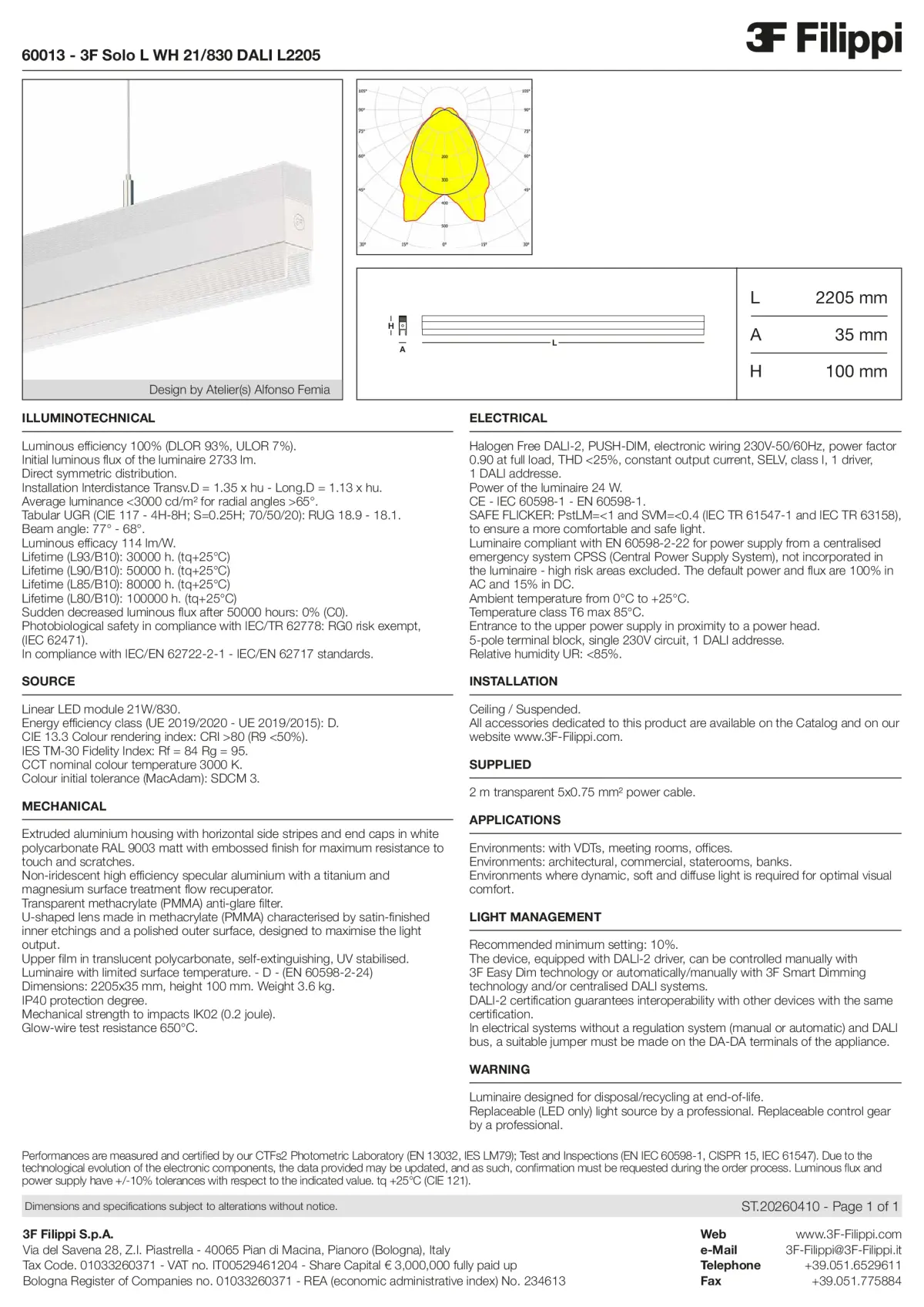 60013 - 3F Solo L WH 21-830 DALI L2205 - Datasheet - en