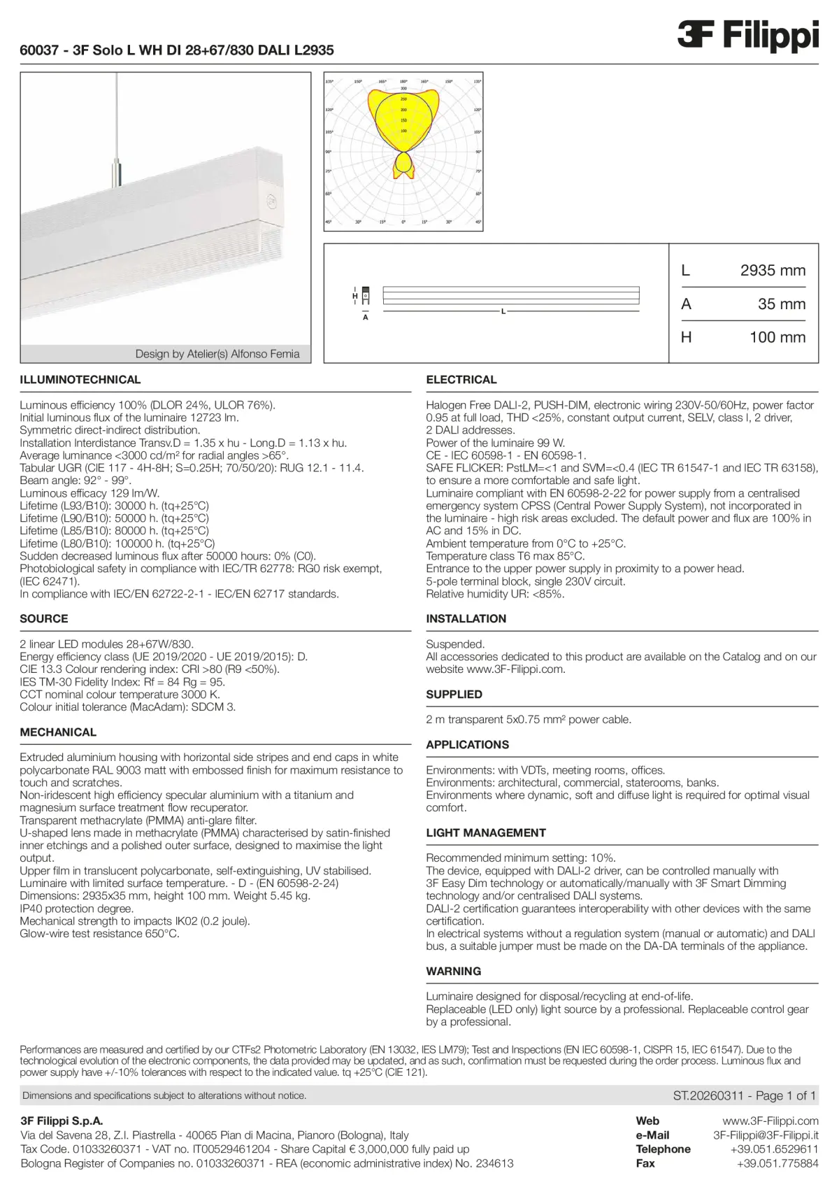 60037 - 3F Solo L WH DI 28+67-830 DALI L2935 - Datasheet - en
