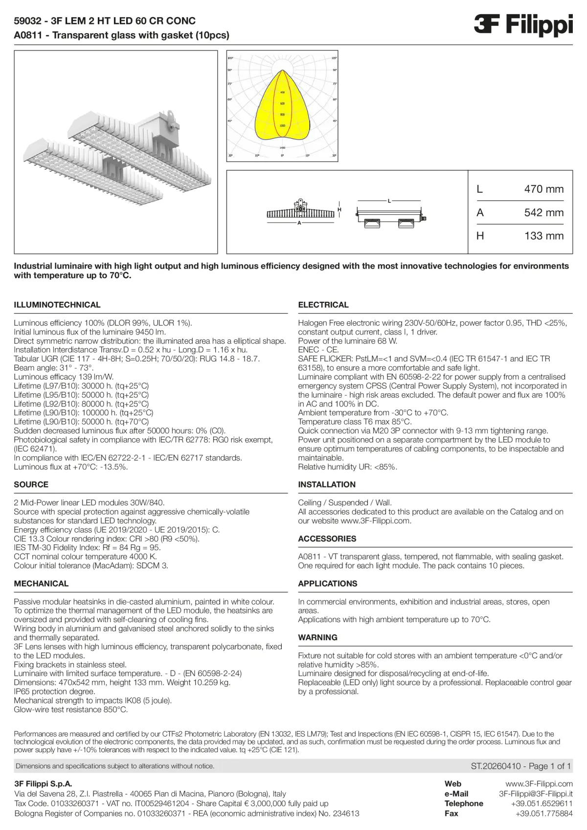 59032+A0811 - 3F LEM 2 HT LED 60 CR CONC + VT - Datasheet - en
