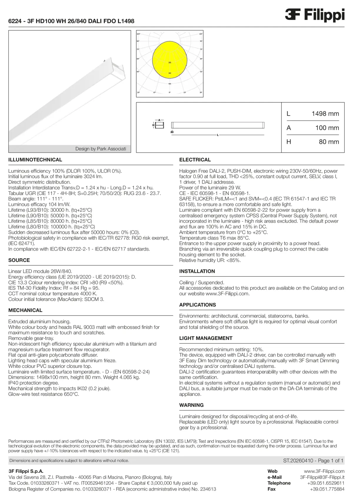 6224 - 3F HD100 WH 26-840 DALI FDO L1498 - Datasheet - en