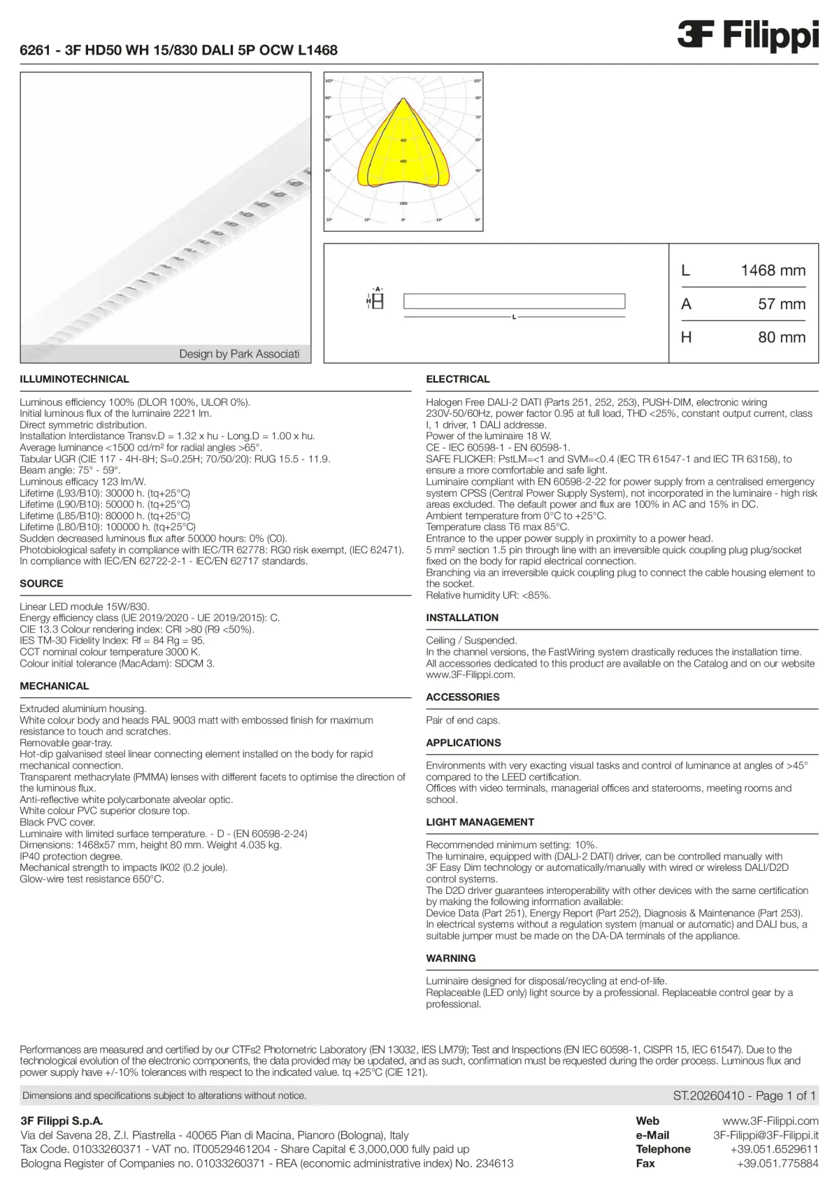 6261 - 3F HD50 WH 15-830 DALI 5P OCW L1468 - Datasheet - en