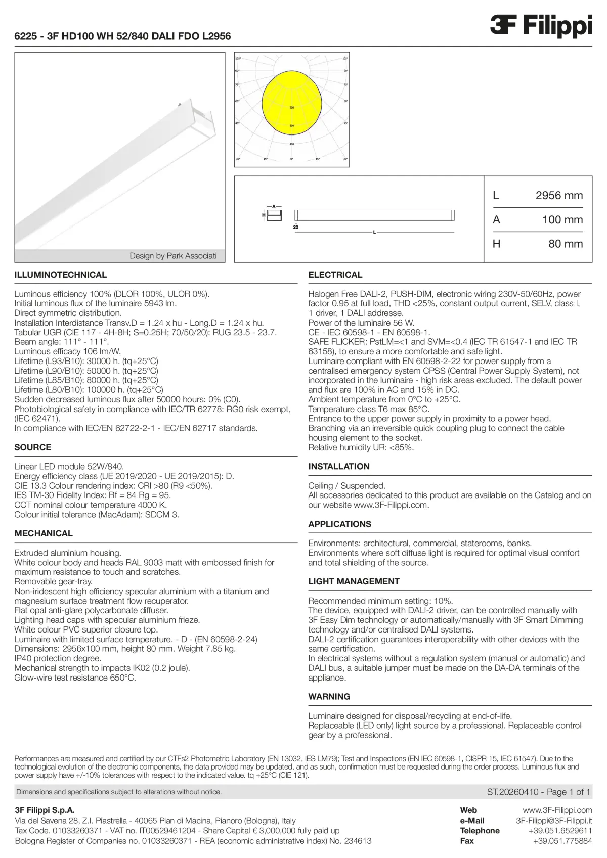 6225 - 3F HD100 WH 52-840 DALI FDO L2956 - Datasheet - en