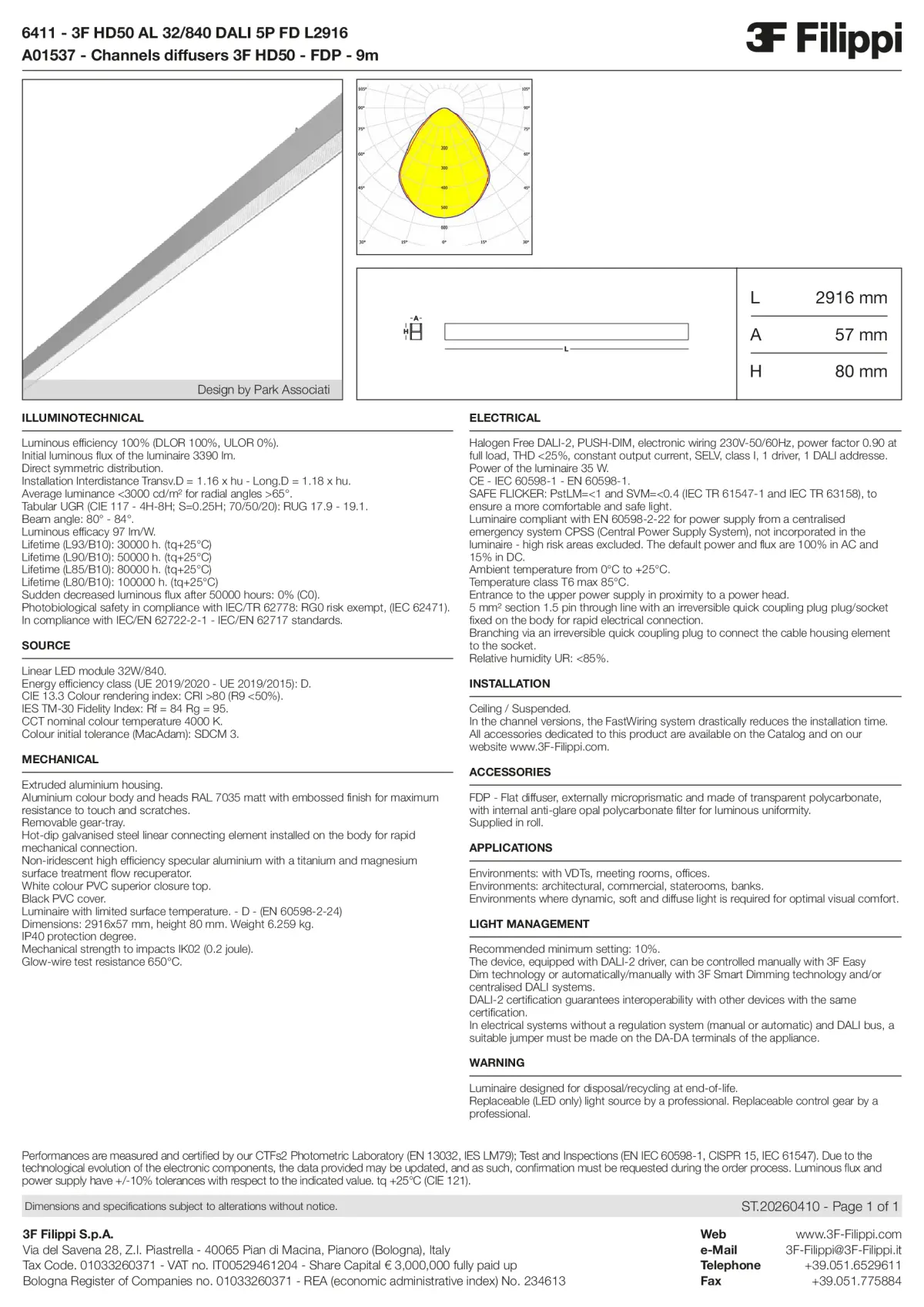 6411+A01537 - 3F HD50 AL 32-840 DALI 5P FD L2916 + FDP - Datasheet - en