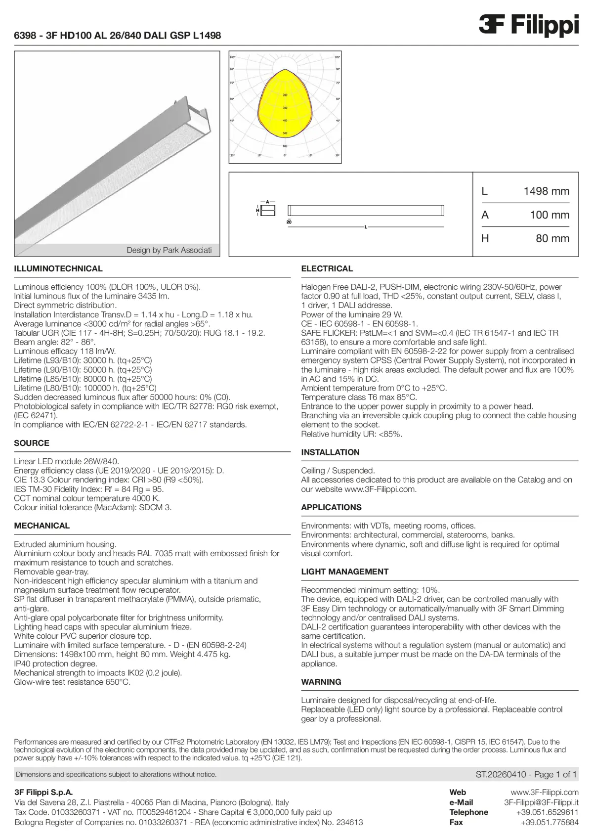 6398 - 3F HD100 AL 26-840 DALI GSP L1498 - Datasheet - en