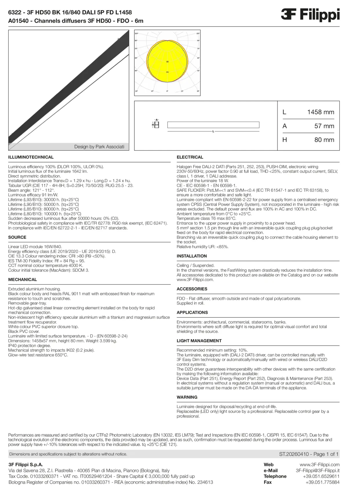 6322+A01540 - 3F HD50 BK 16-840 DALI 5P FD L1458 + FDO - Datasheet - en