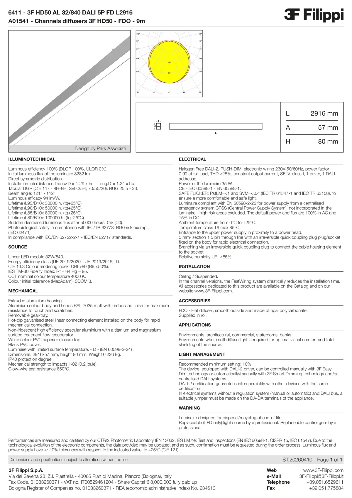 6411+A01541 - 3F HD50 AL 32-840 DALI 5P FD L2916 + FDO - Datasheet - en