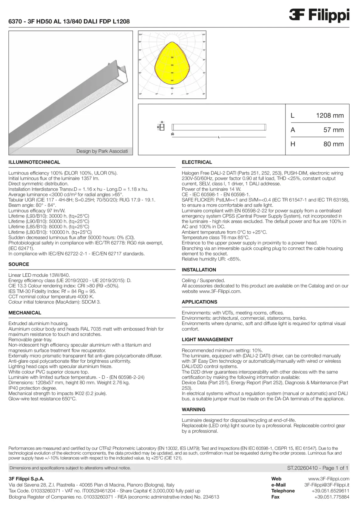 6370 - 3F HD50 AL 13-840 DALI FDP L1208 - Datasheet - en