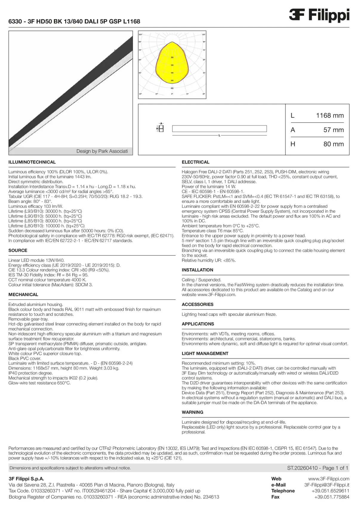 6330 - 3F HD50 BK 13-840 DALI 5P GSP L1168 - Datasheet - en
