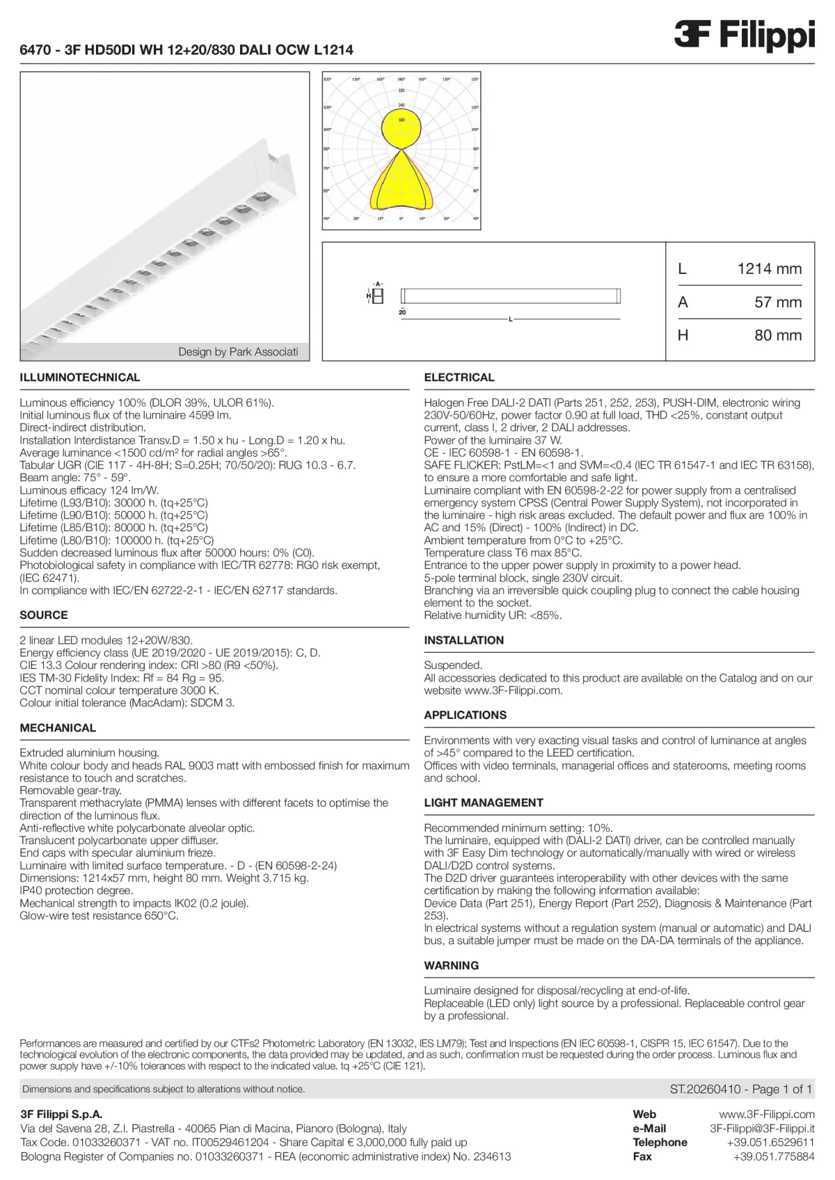 6470 - 3F HD50DI WH 12+20-830 DALI OCW L1214 - Datasheet - en