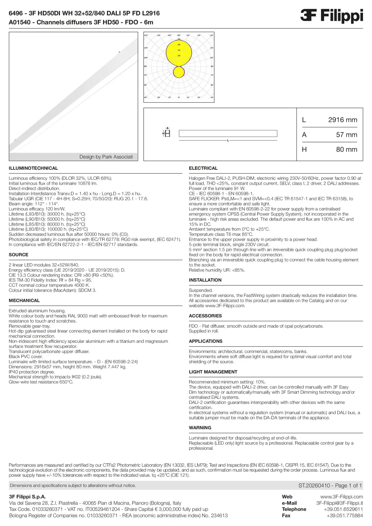6496+A01540 - 3F HD50DI WH 32+52-840 DALI 5P FD L2916 + FDO - Datasheet - en