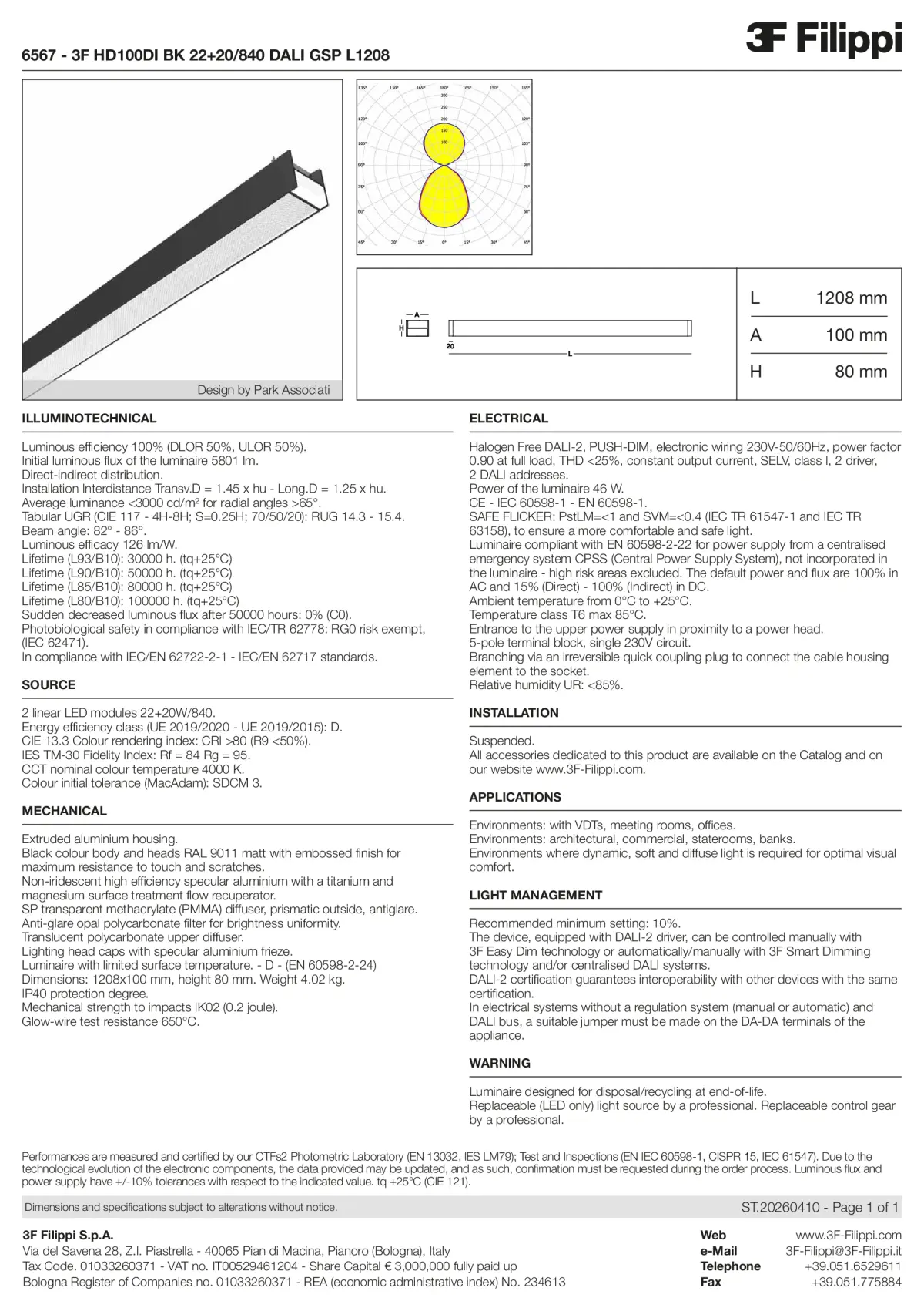 6567 - 3F HD100DI BK 22+20-840 DALI GSP L1208 - Datasheet - en