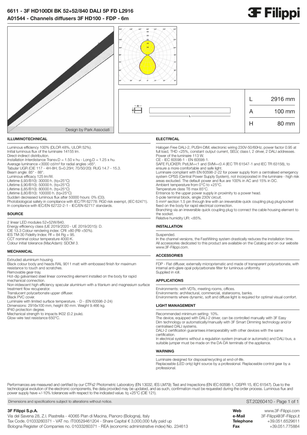 6611+A01544 - 3F HD100DI BK 52+52-840 DALI 5P FD L2916 + FDP - Datasheet - en
