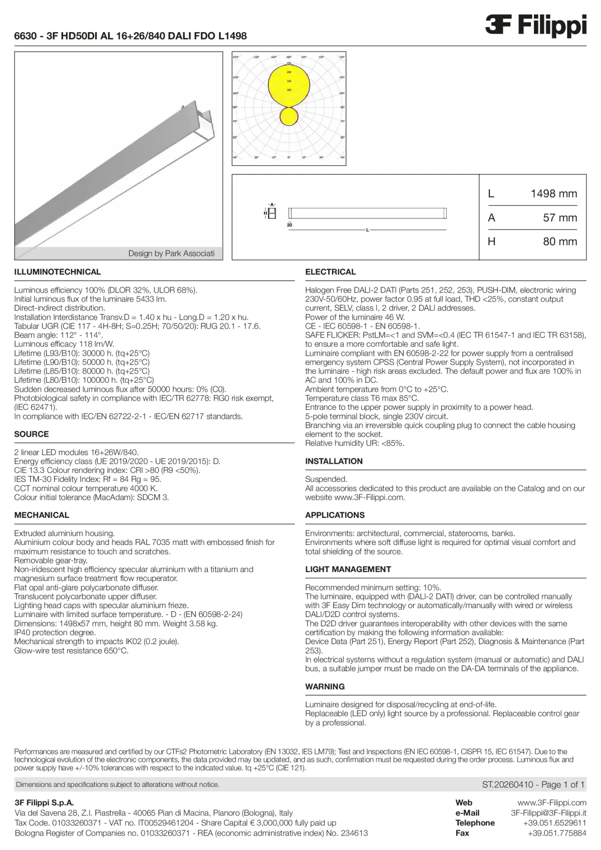6630 - 3F HD50DI AL 16+26-840 DALI FDO L1498 - Datasheet - en