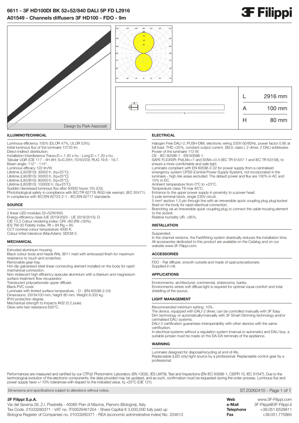 6611+A01549 - 3F HD100DI BK 52+52-840 DALI 5P FD L2916 + FDO - Datasheet - en