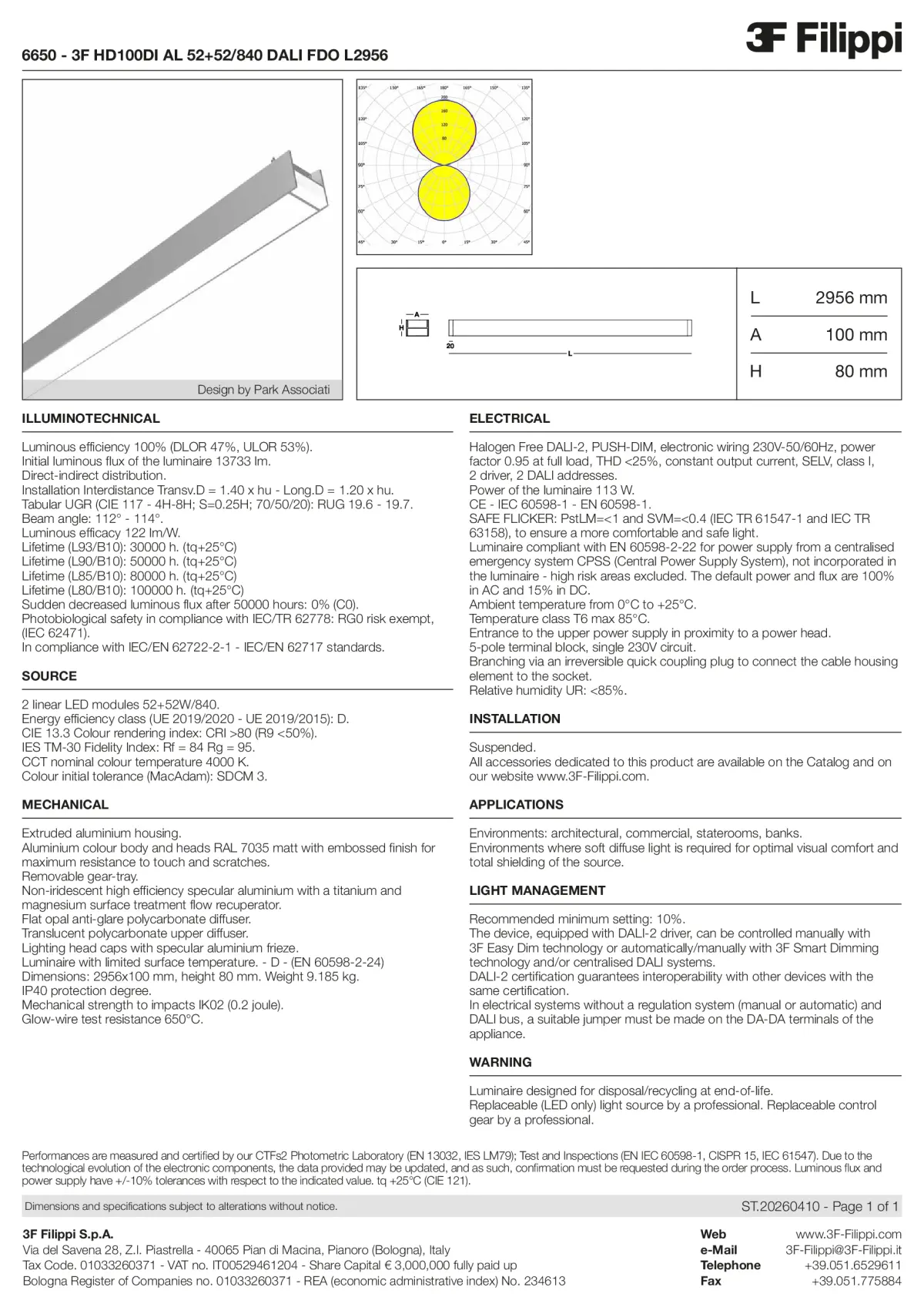 6650 - 3F HD100DI AL 52+52-840 DALI FDO L2956 - Datasheet - en