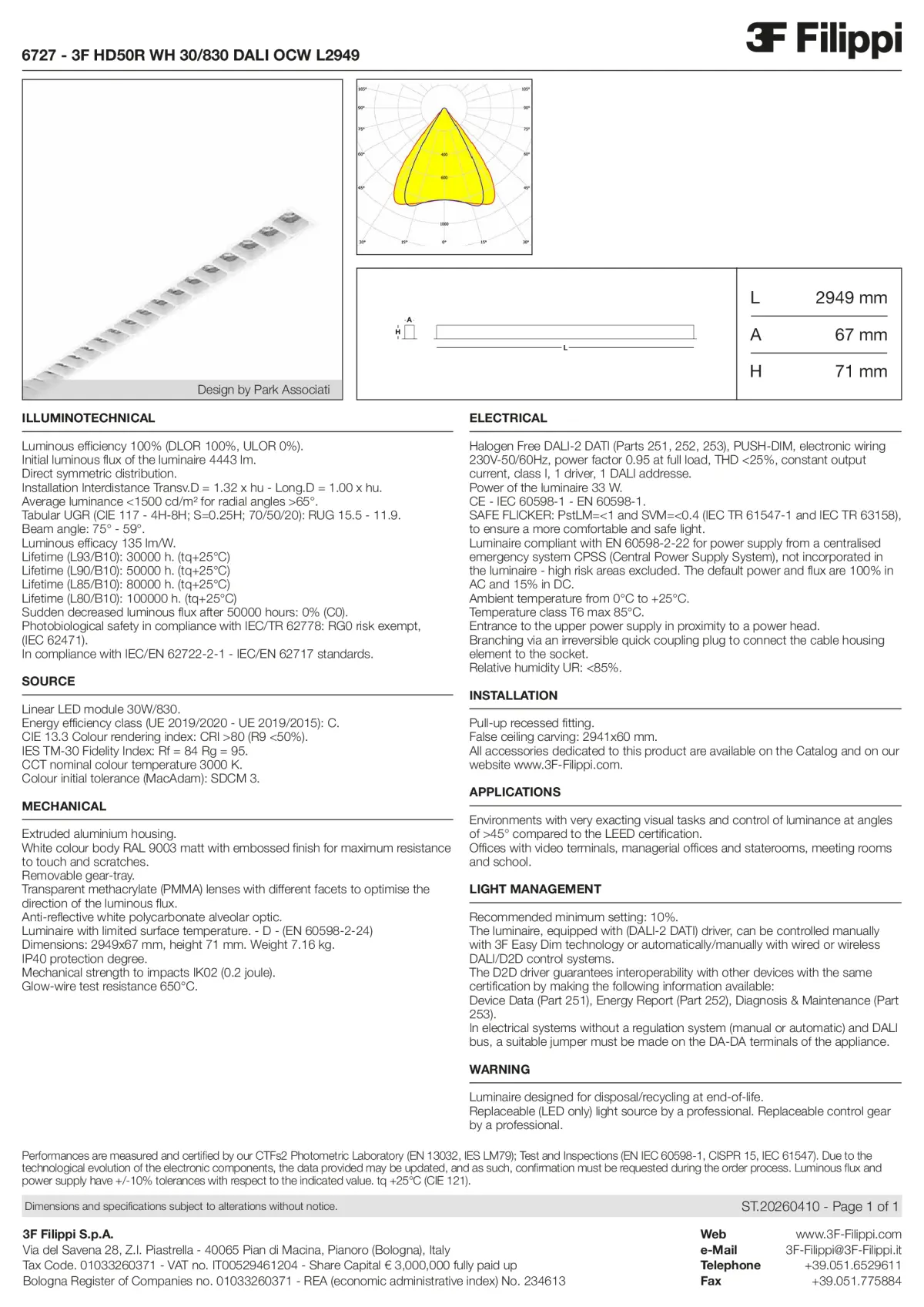 6727 - 3F HD50R WH 30-830 DALI OCW L2949 - Datasheet - en