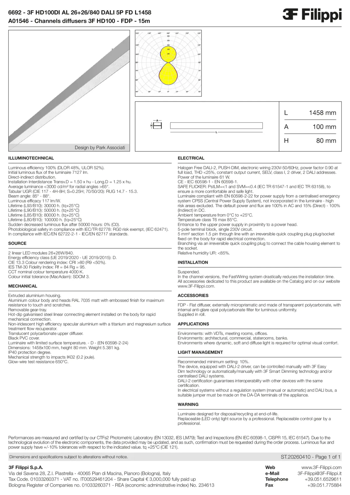 6692+A01546 - 3F HD100DI AL 26+26-840 DALI 5P FD L1458 + FDP - Datasheet - en