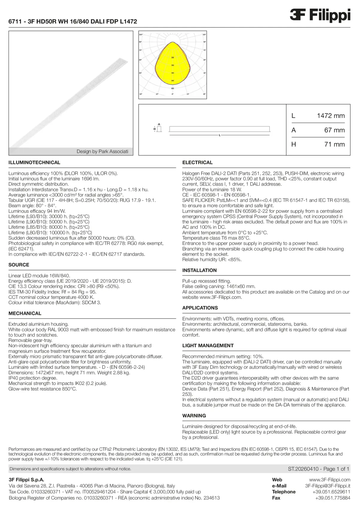 6711 - 3F HD50R WH 16-840 DALI FDP L1472 - Datasheet - en