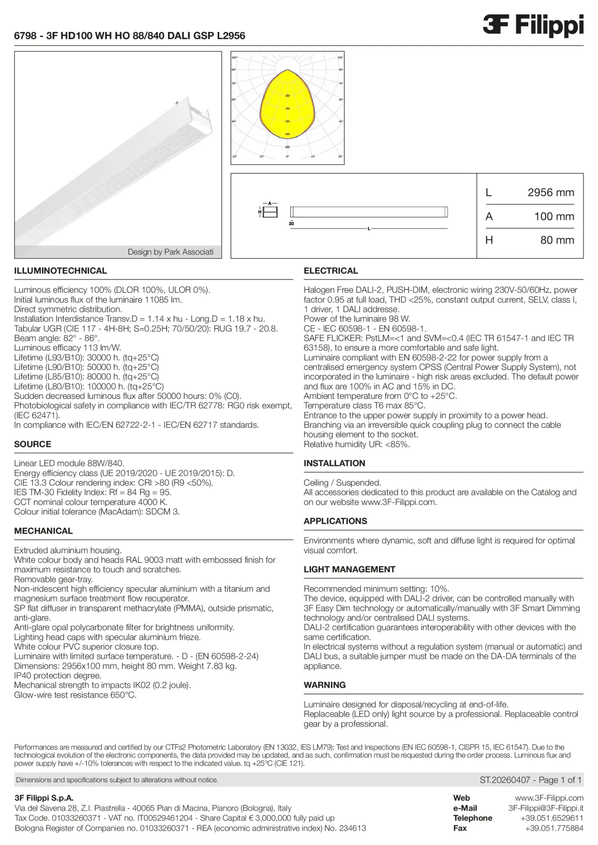 6798 - 3F HD100 WH HO 88-840 DALI GSP L2956 - Datasheet - en