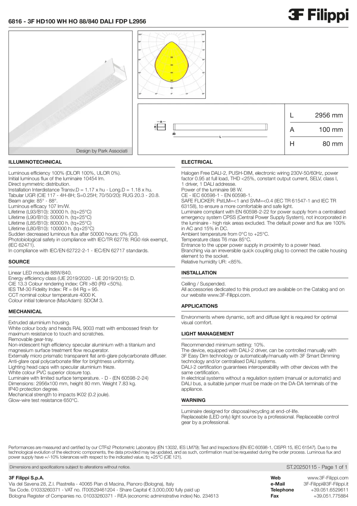 6816 - 3F HD100 WH HO 88-840 DALI FDP L2956 - Datasheet - en