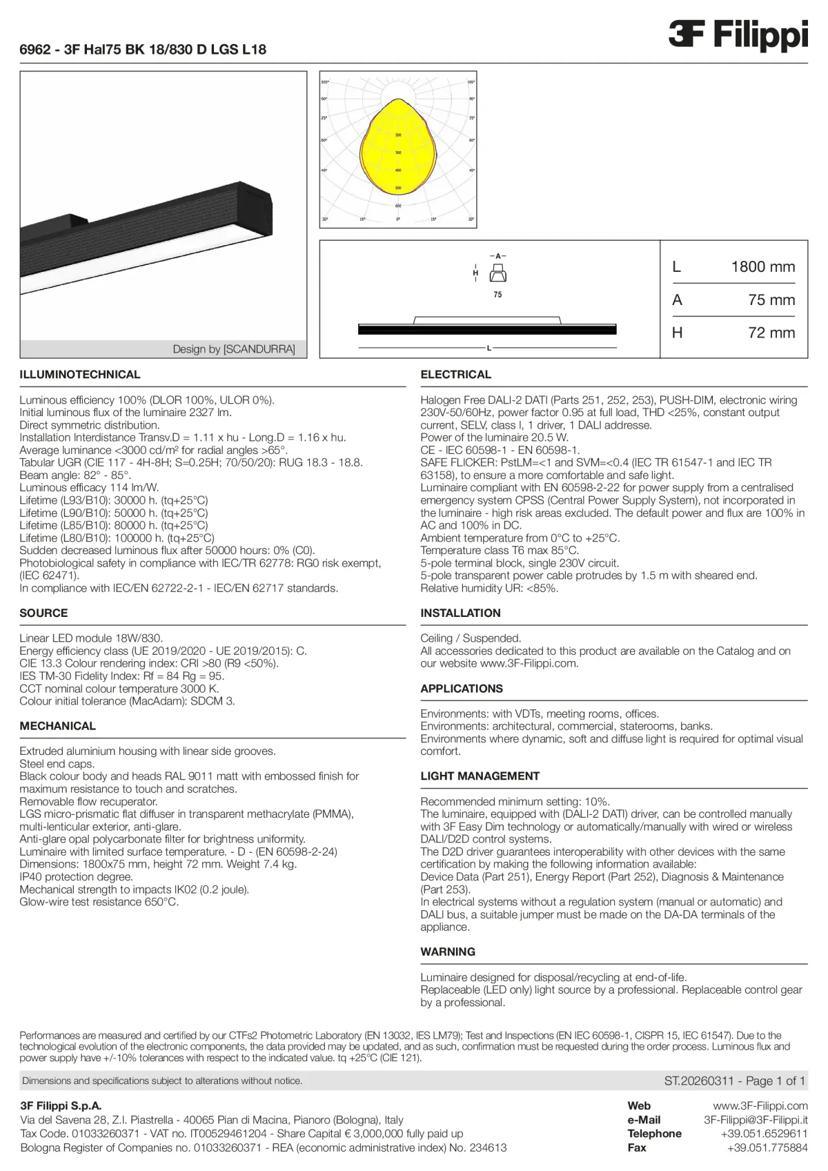 6962 - 3F Hal75 BK 18-830 D LGS L18 - Datasheet - en