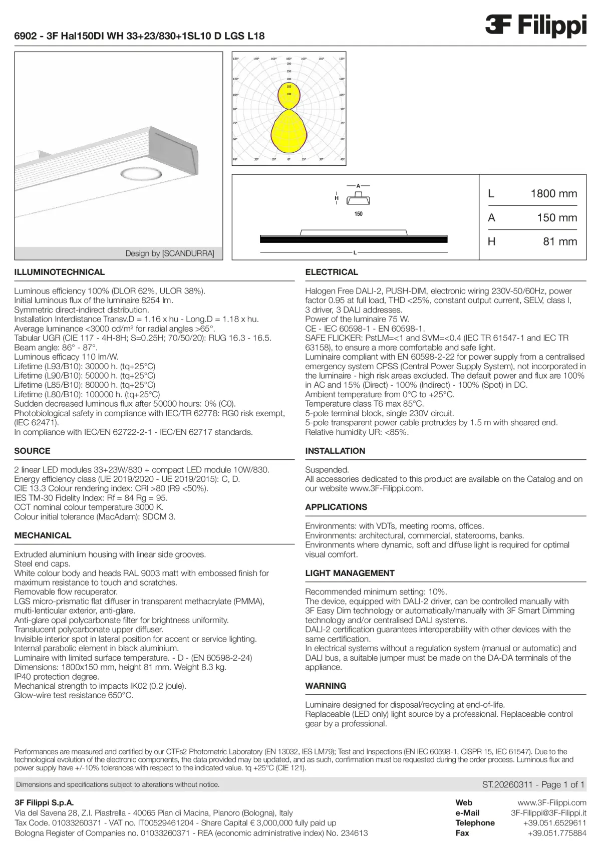 6902 - 3F Hal150DI WH 33+23-830+1SL10 D LGS L18 - Datasheet - en