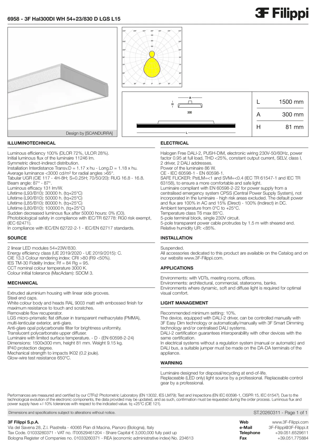 6958 - 3F Hal300DI WH 54+23-830 D LGS L15 - Datasheet - en