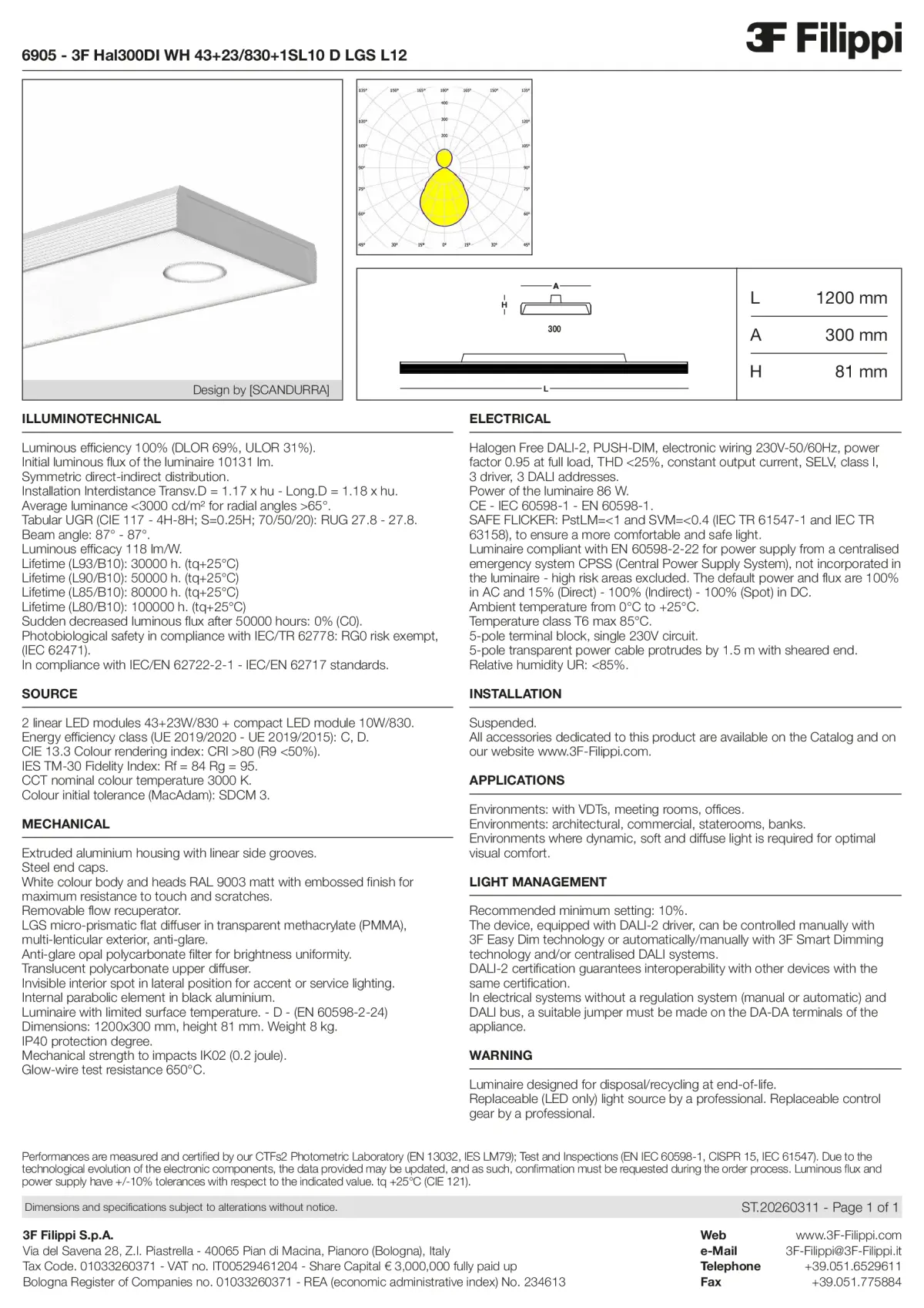 6905 - 3F Hal300DI WH 43+23-830+1SL10 D LGS L12 - Datasheet - en