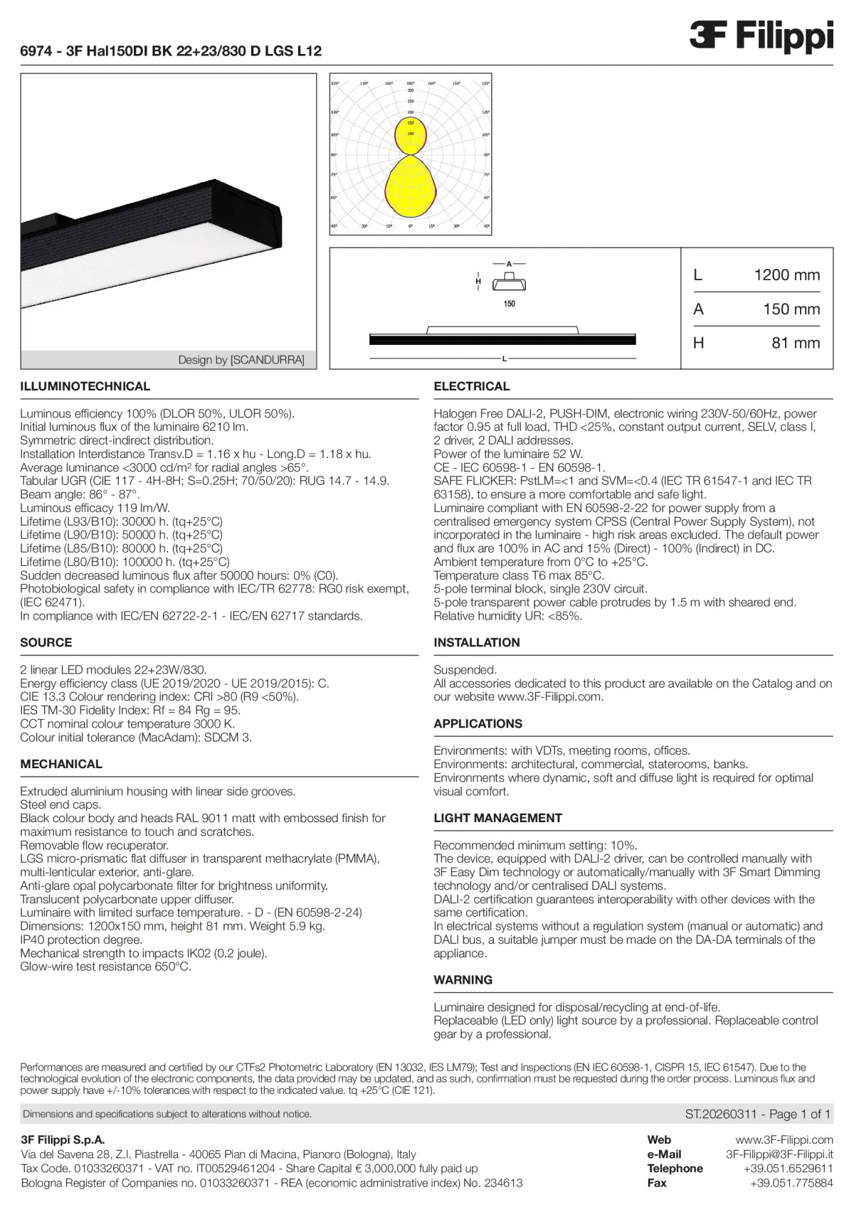 6974 - 3F Hal150DI BK 22+23-830 D LGS L12 - Datasheet - en