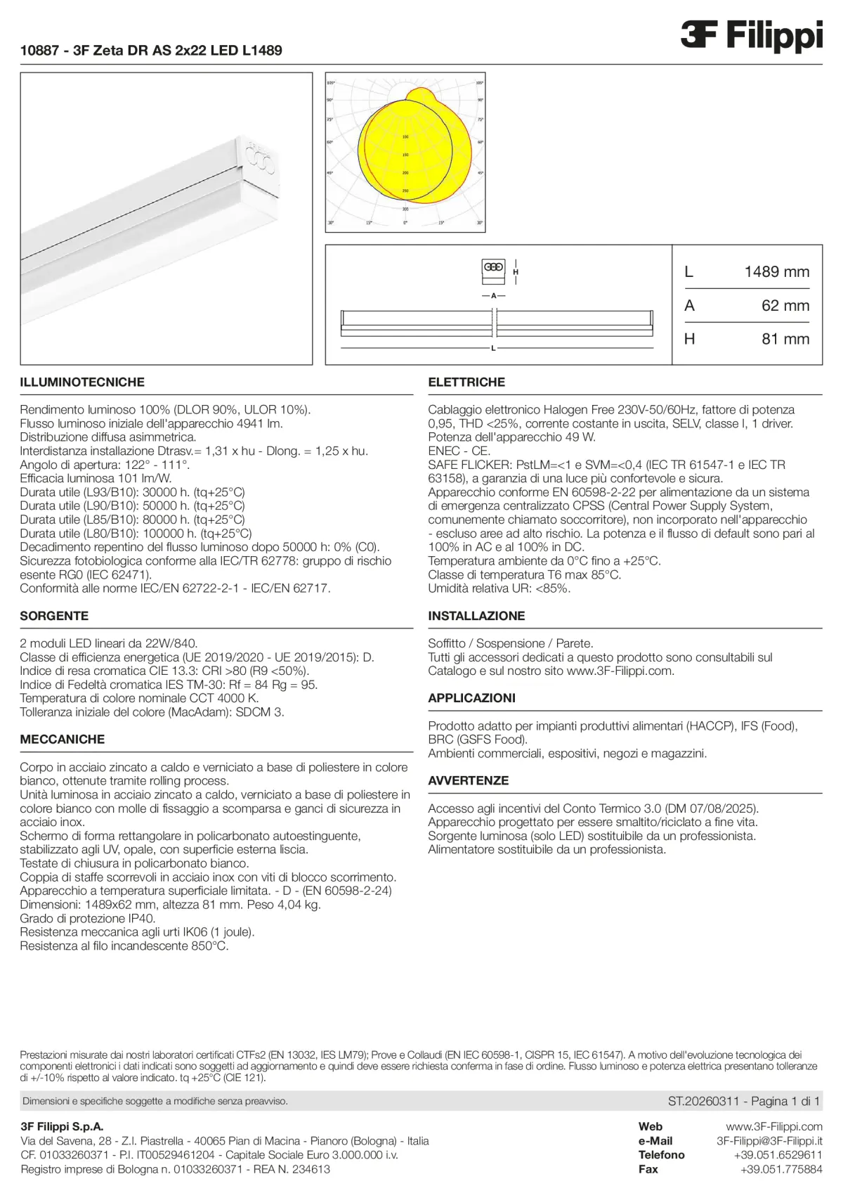 10887 - 3F Zeta DR AS 2x22 LED L1489 - Datasheet - it
