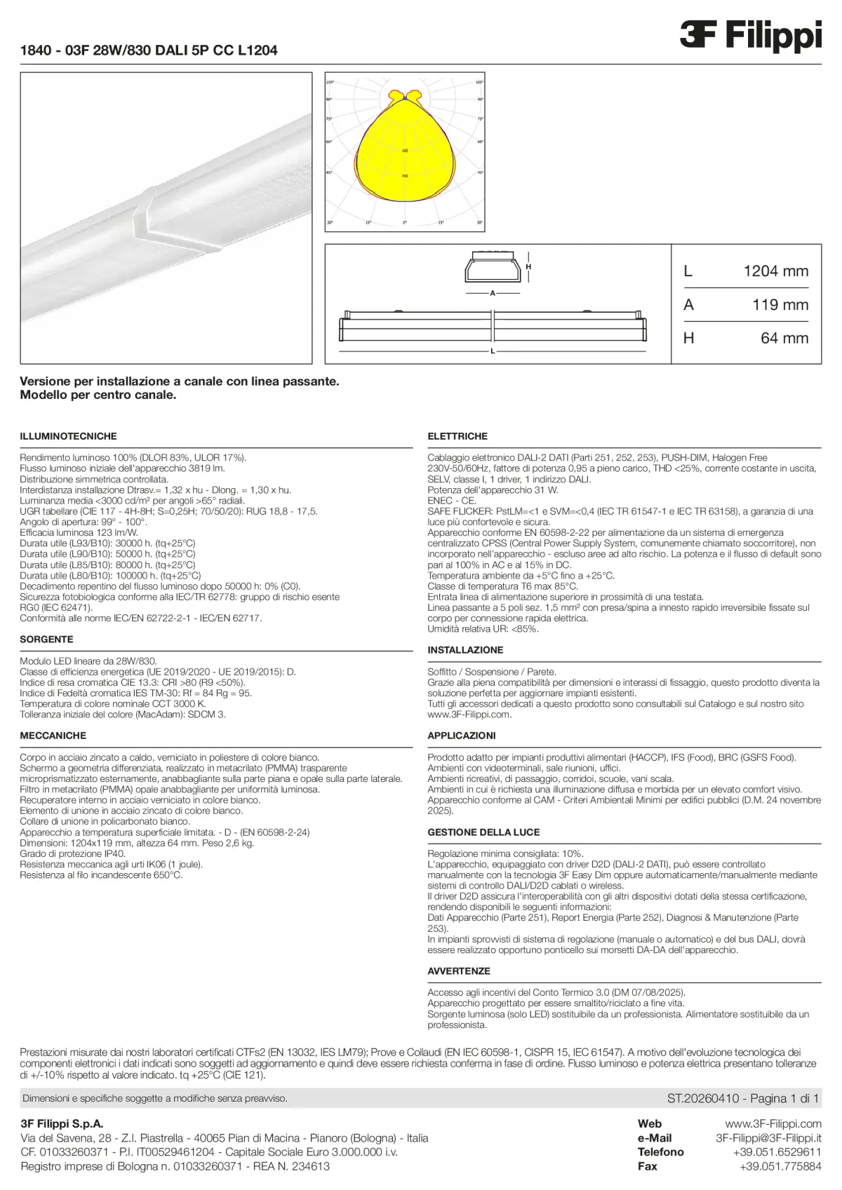 1840 - 03F 28W-830 DALI 5P CC L1204 - Datasheet - it