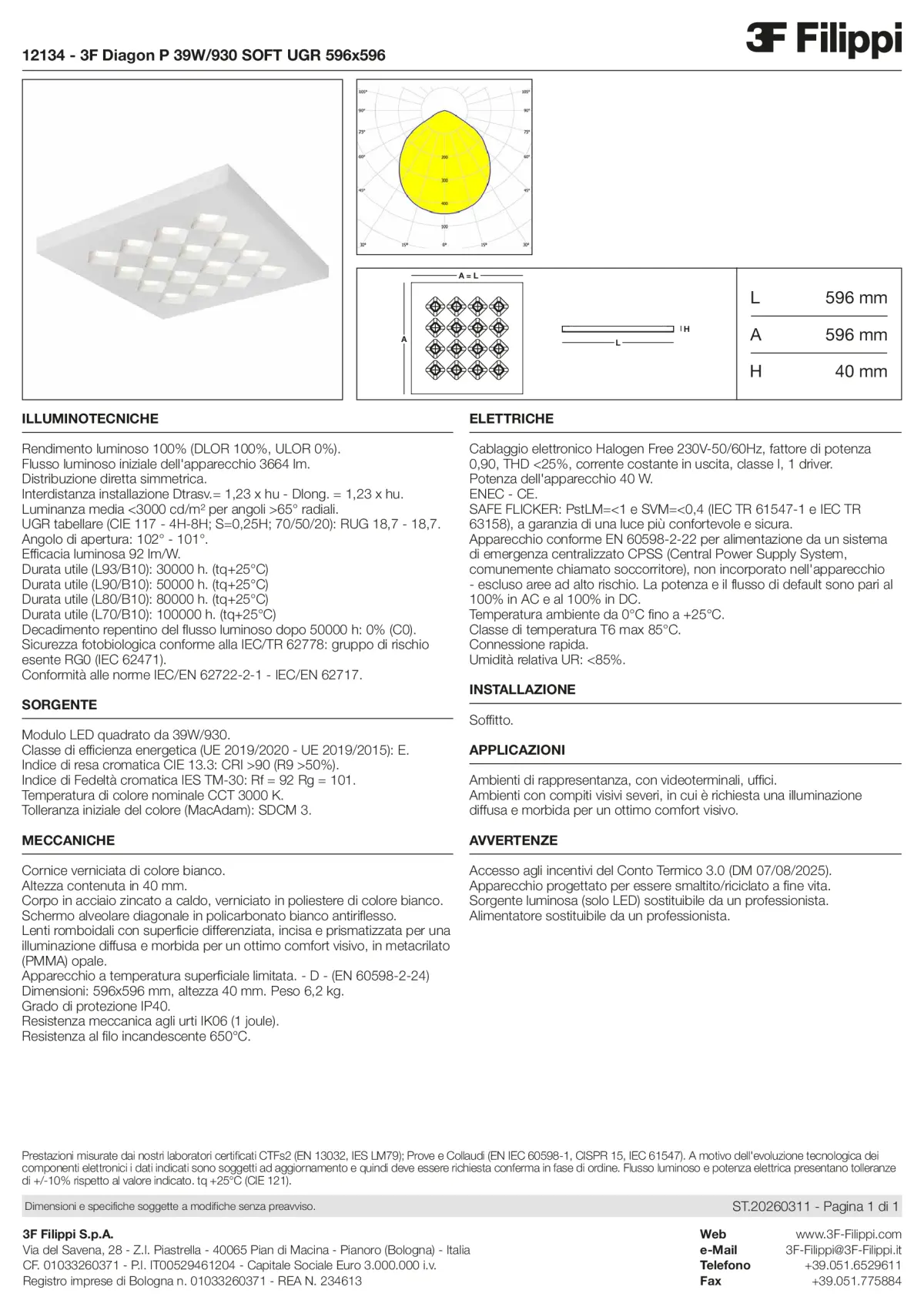 12134 - 3F Diagon P 39W-930 SOFT UGR 596x596 - Datasheet - it