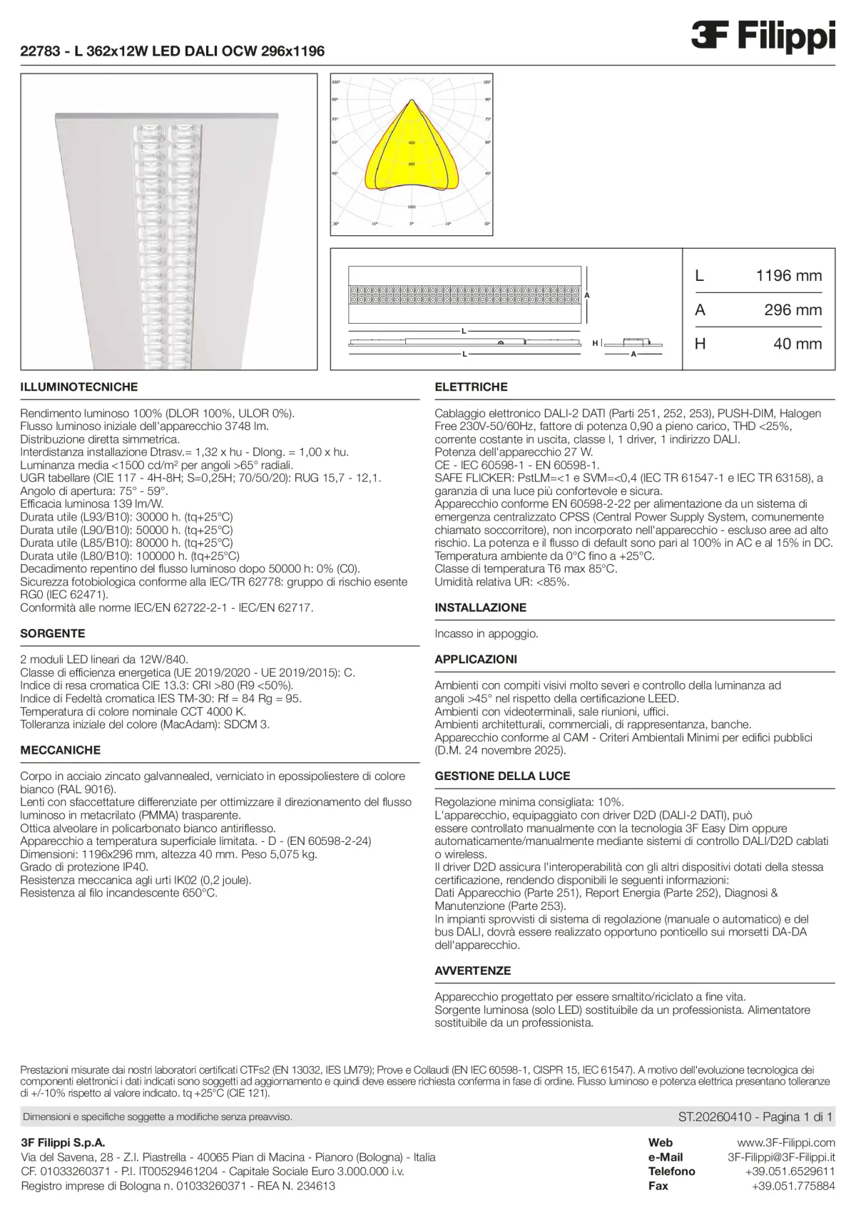 22783 - L 362x12W LED DALI OCW 296x1196 - Datasheet - it