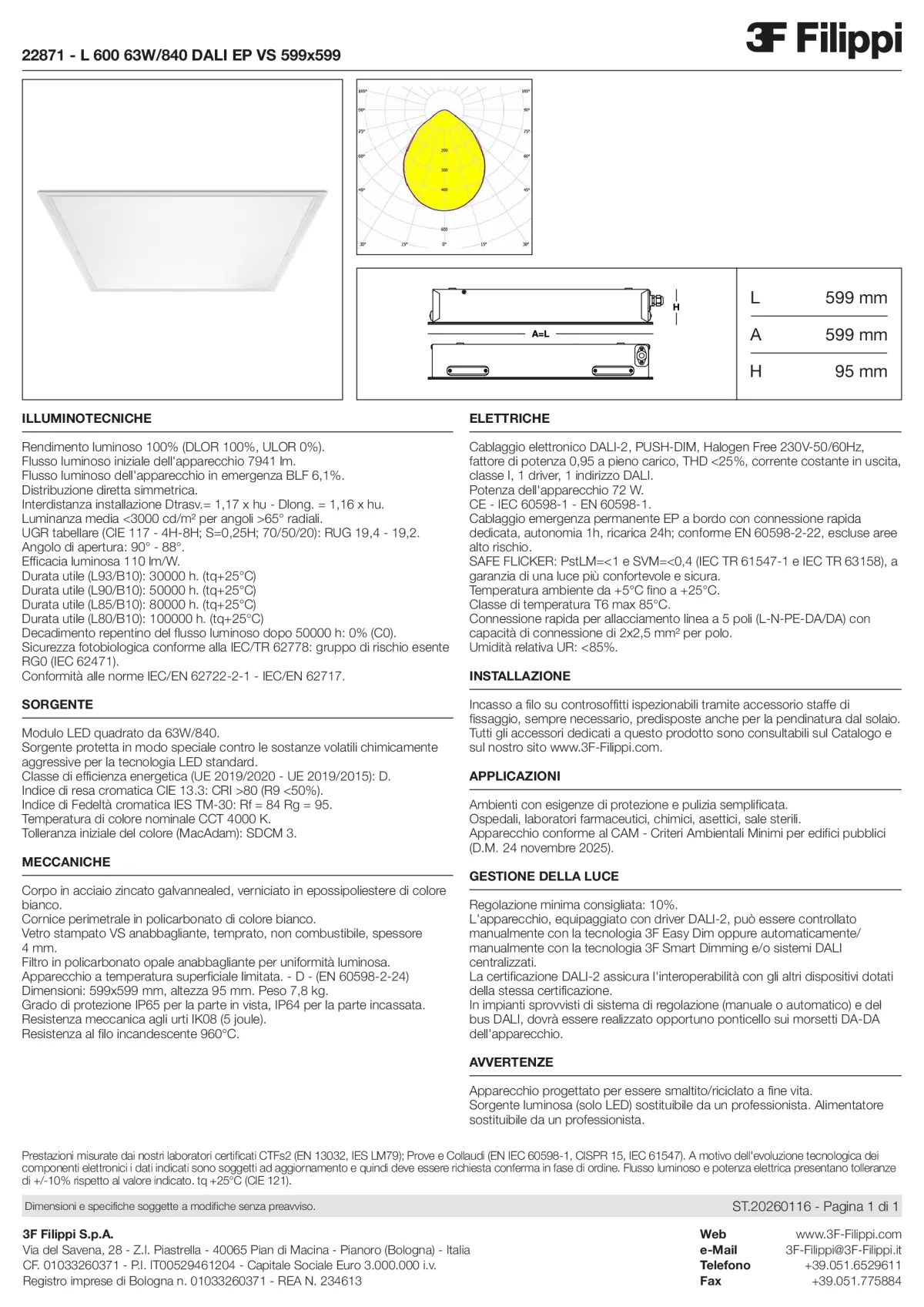 22871 - L 600 63W-840 DALI EP VS 599x599 - Datasheet - it