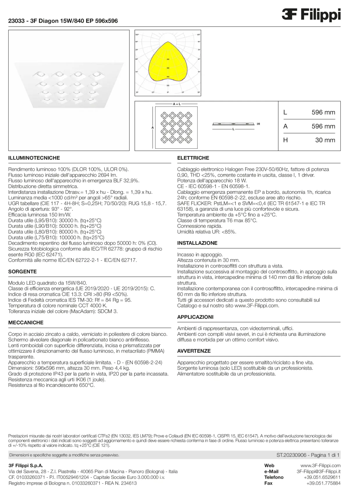 23033 - 3F Diagon 15W-840 EP 596x596 - Datasheet - it