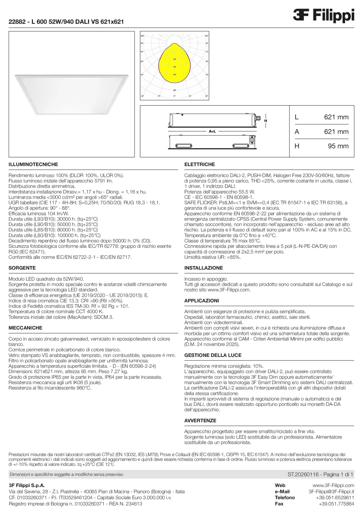 22882 - L 600 52W-940 DALI VS 621x621 - Datasheet - it