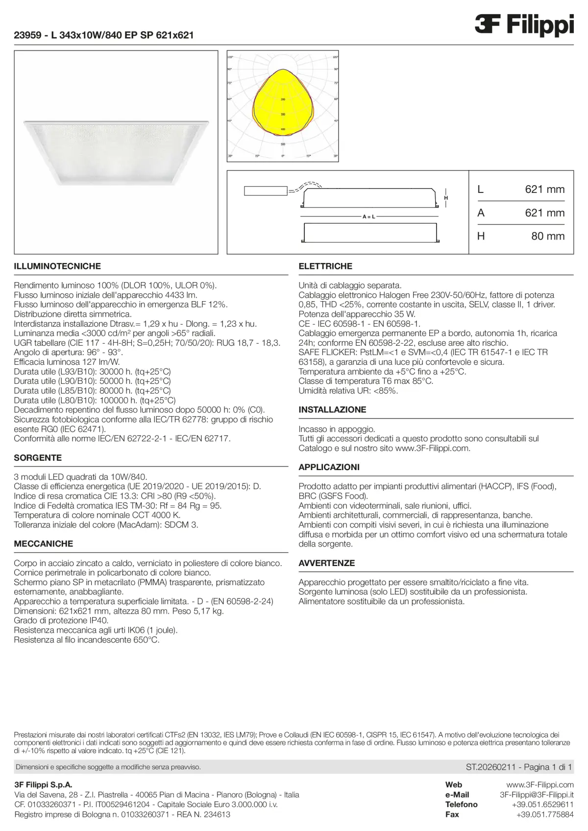 23959 - L 343x10W-840 EP SP 621x621 - Datasheet - it