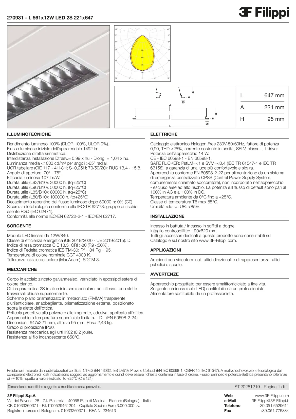 270931 - L 561x12W LED 2S 221x647 - Datasheet - it