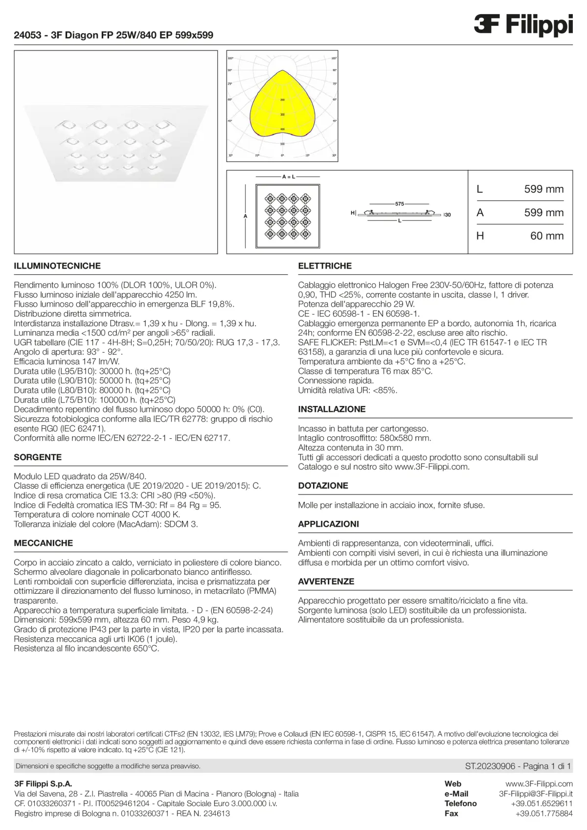 24053 - 3F Diagon FP 25W-840 EP 599x599 - Datasheet - it