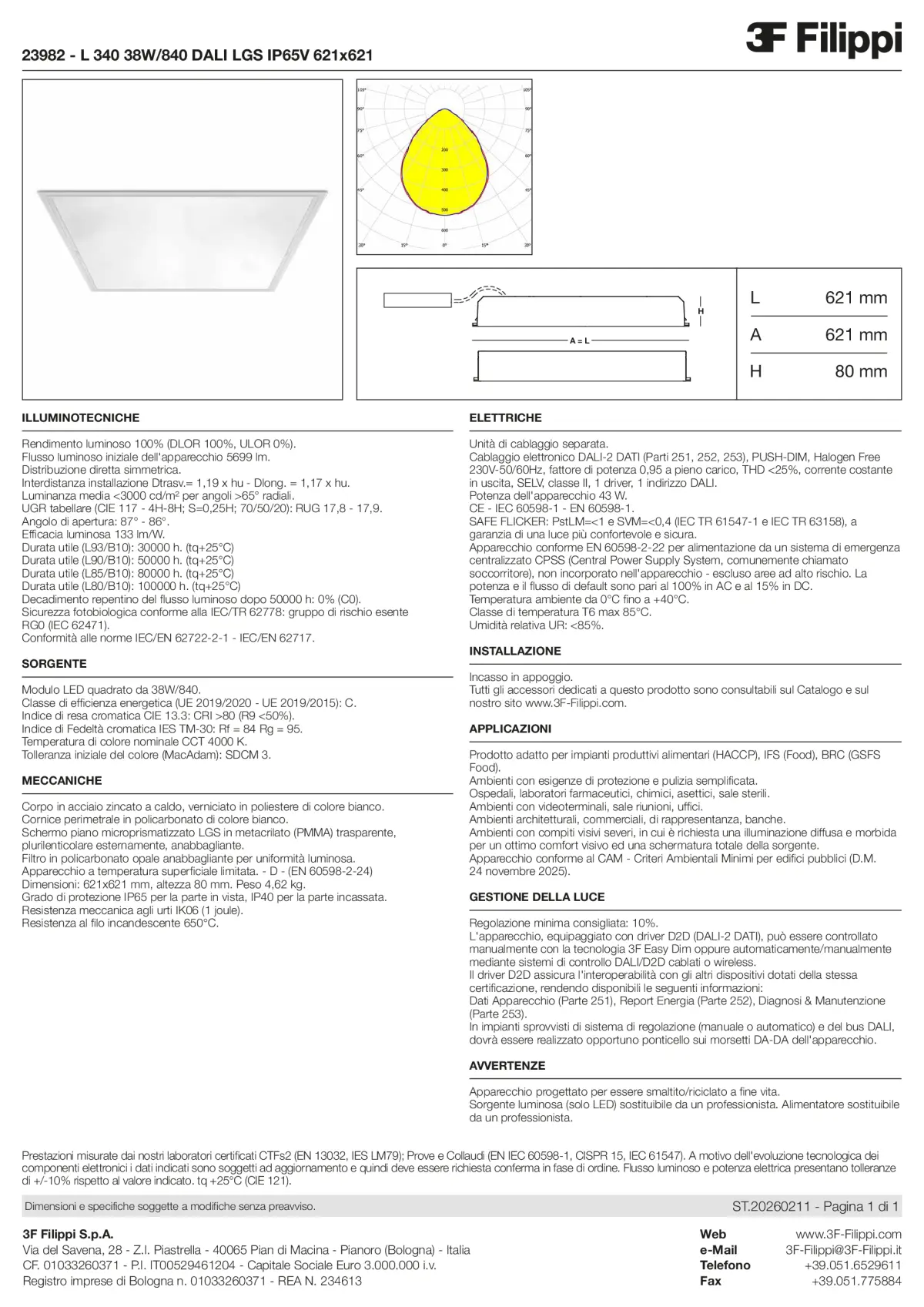 23982 - L 340 38W-840 DALI LGS IP65V 621x621 - Datasheet - it