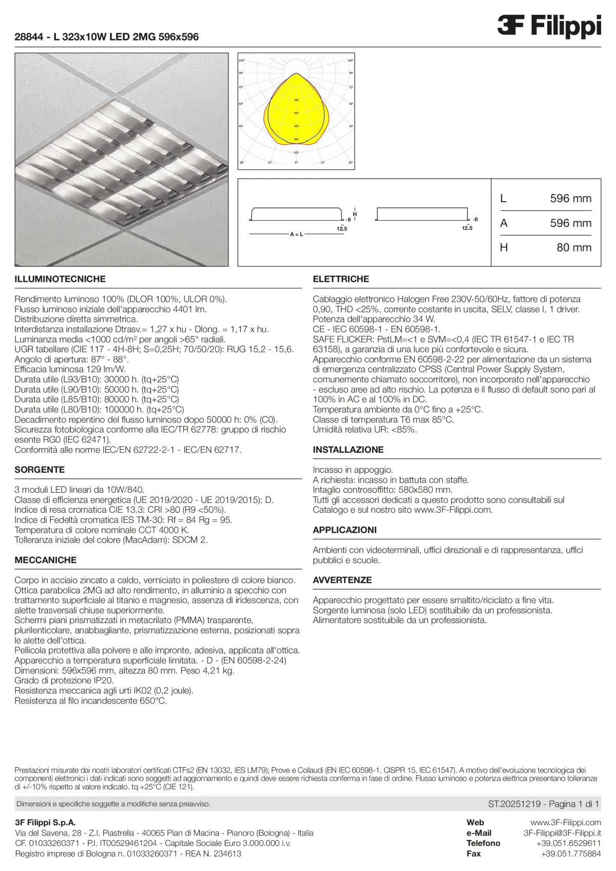 28844 - L 323x10W LED 2MG 596x596 - Datasheet - it