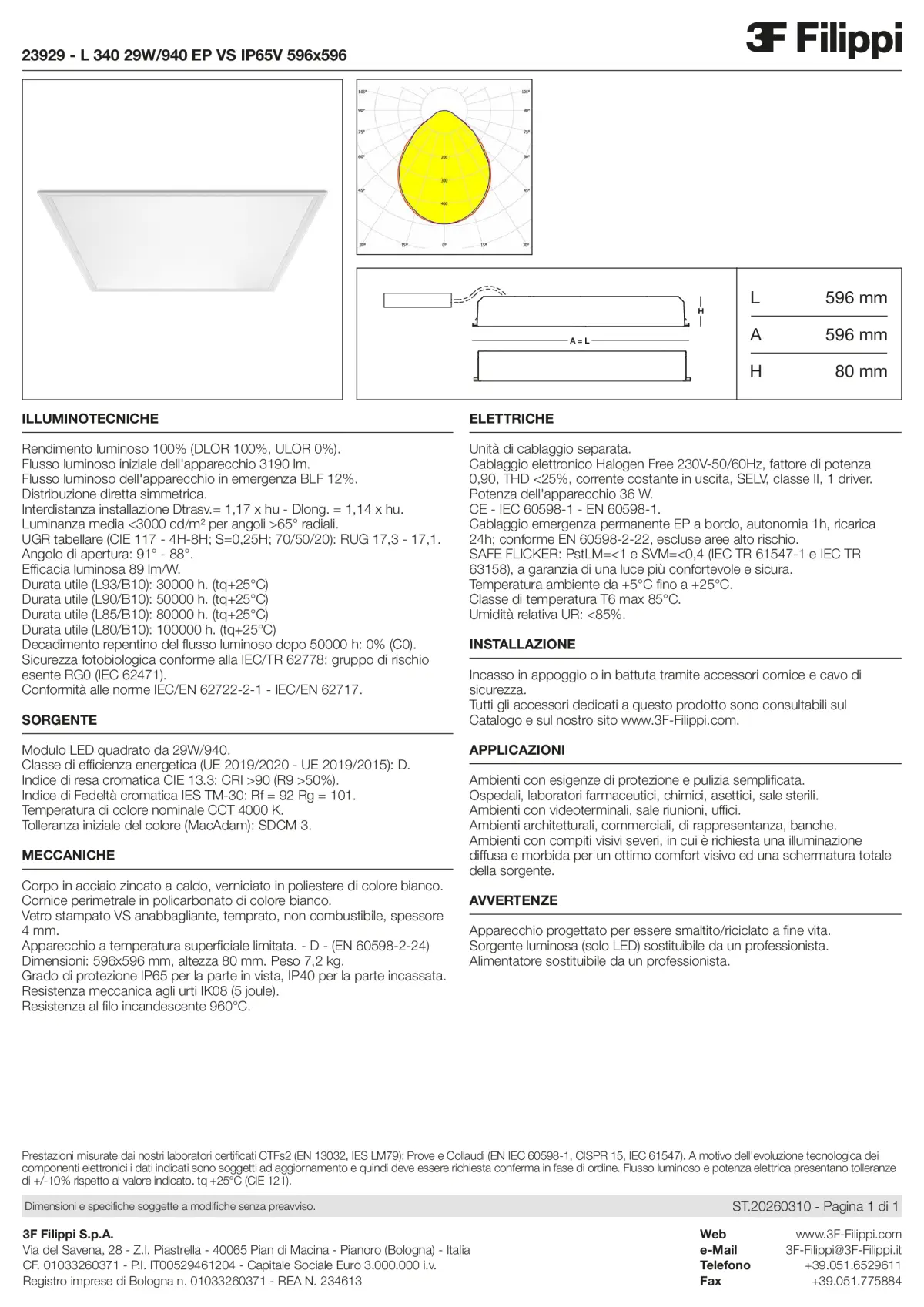 23929 - L 340 29W-940 EP VS IP65V 596x596 - Datasheet - it