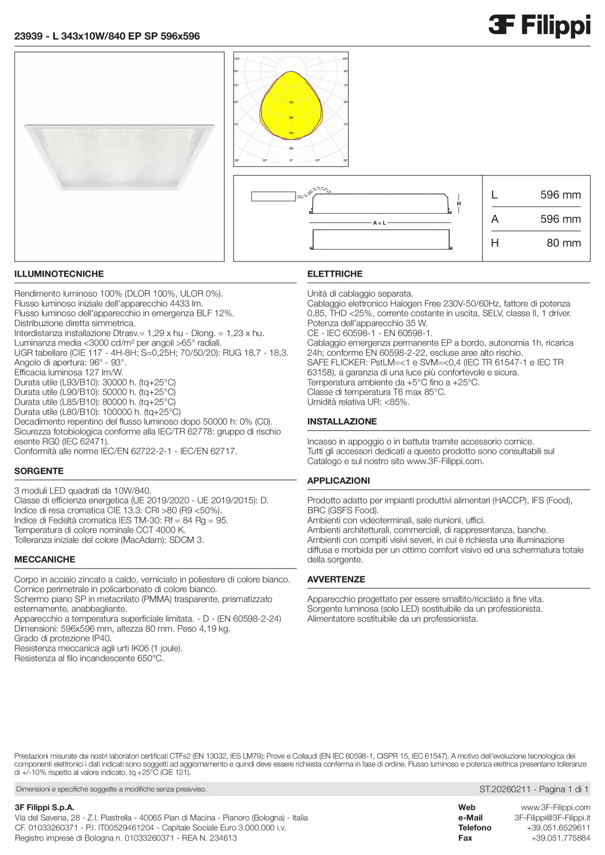 23939 - L 343x10W-840 EP SP 596x596 - Datasheet - it