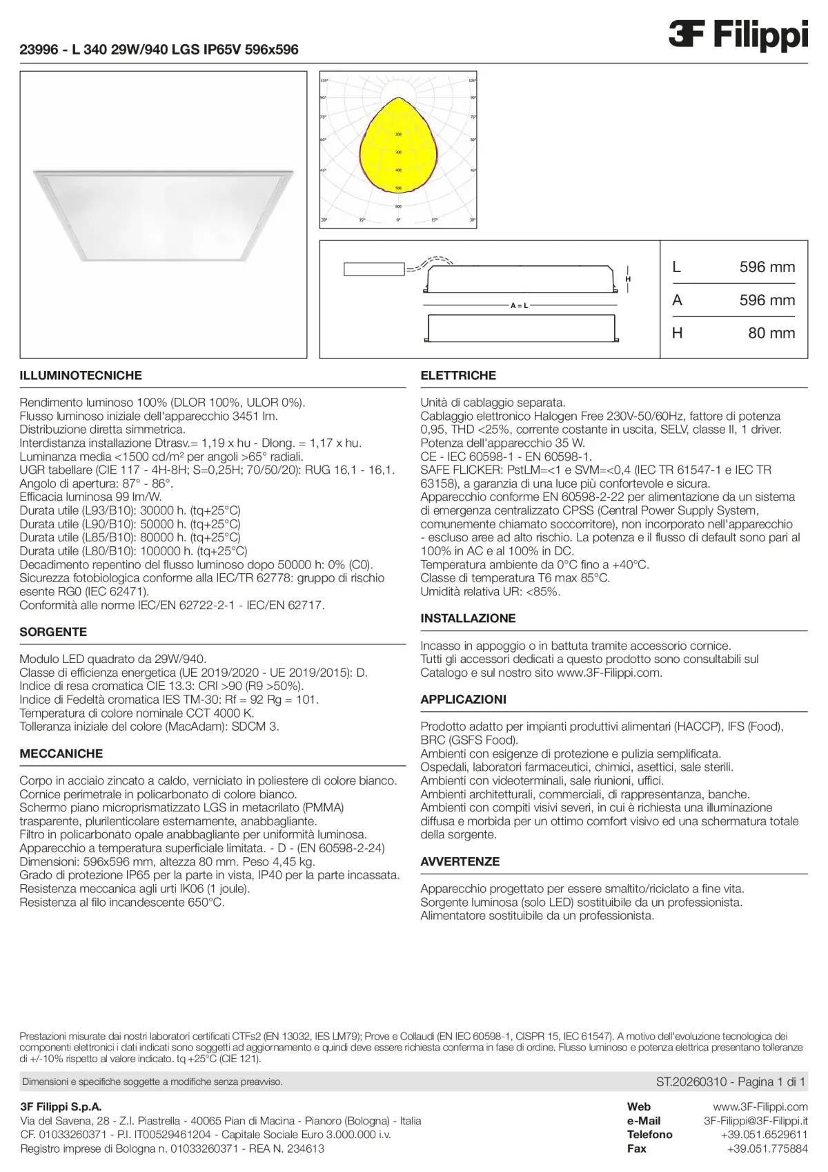 23996 - L 340 29W-940 LGS IP65V 596x596 - Datasheet - it