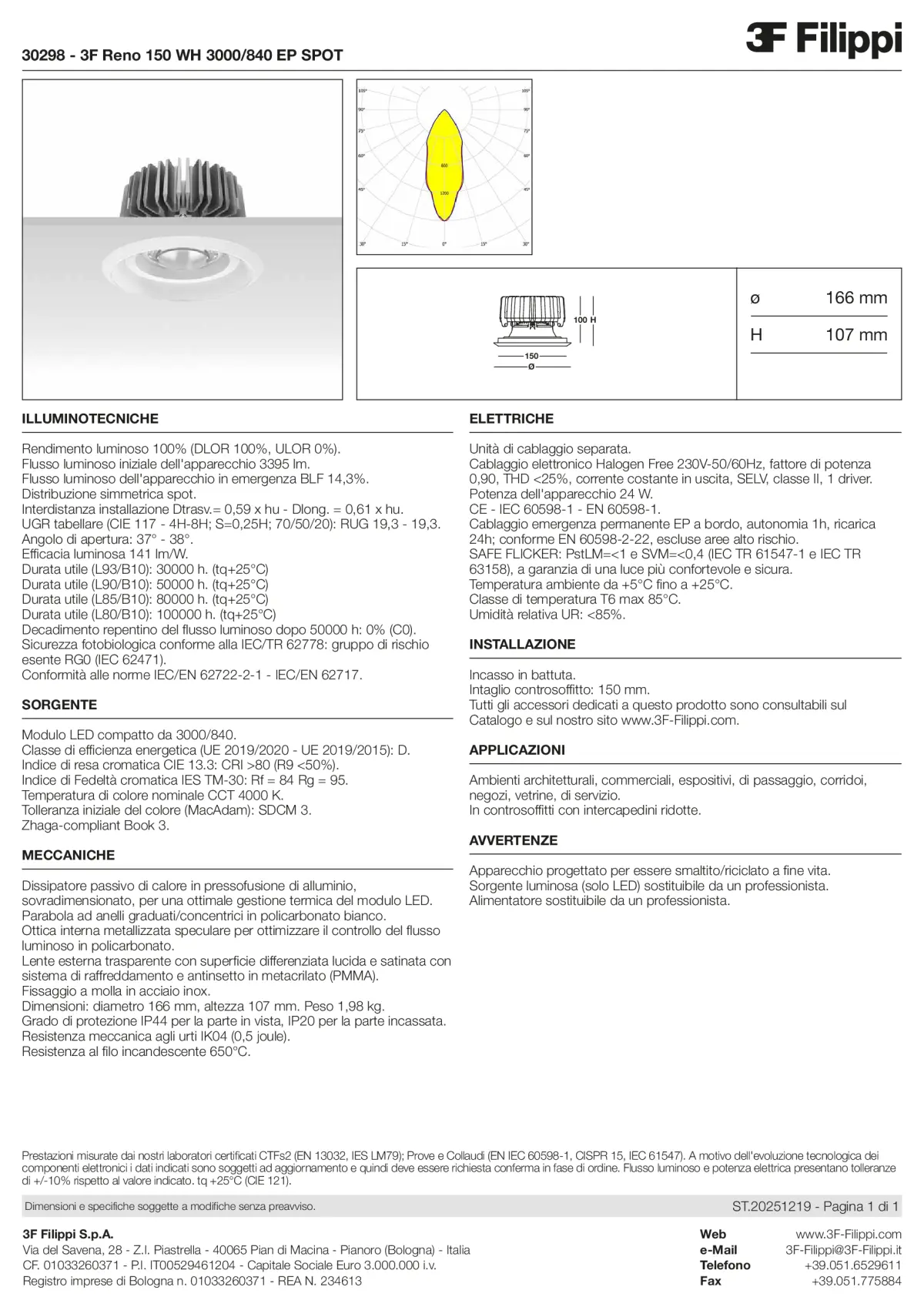 30298 - 3F Reno 150 WH 3000-840 EP SPOT - Datasheet - it