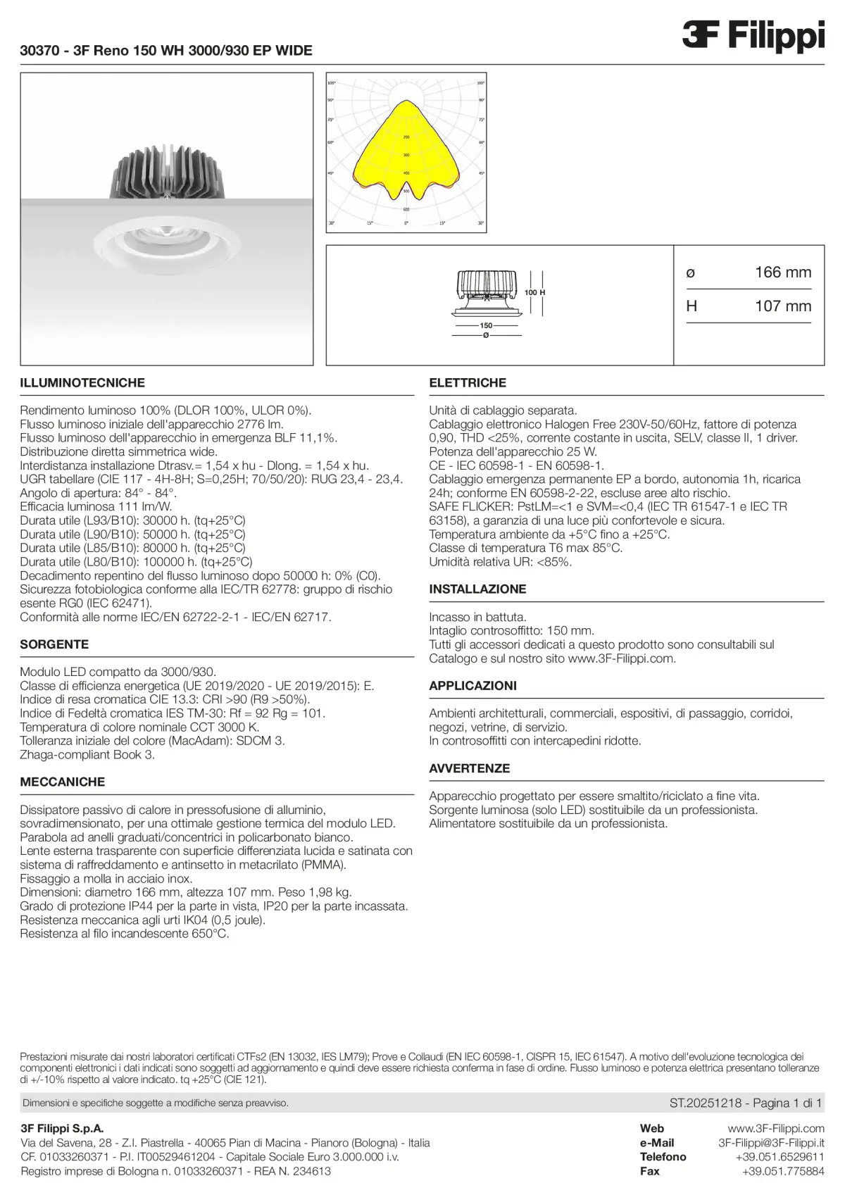 30370 - 3F Reno 150 WH 3000-930 EP WIDE - Datasheet - it