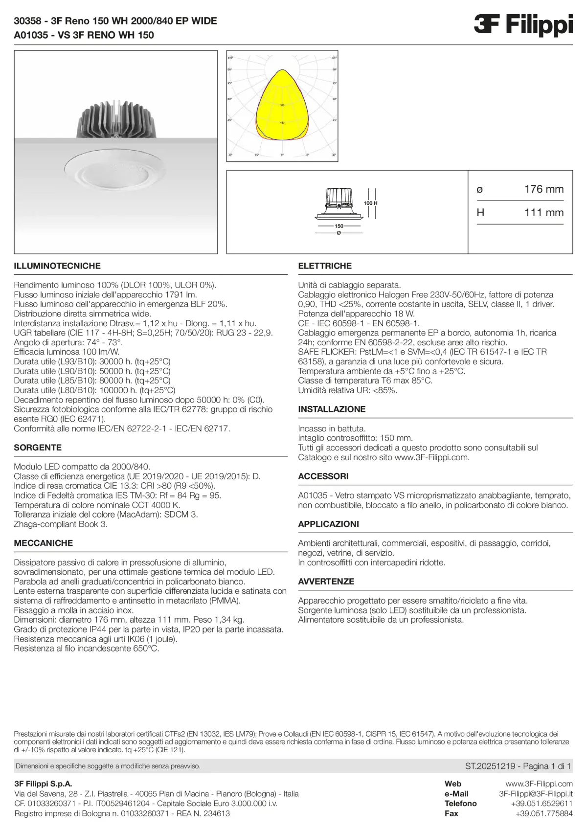 30358+A01035 - 3F Reno 150 WH 2000-840 EP WIDE + VS WH - Datasheet - it